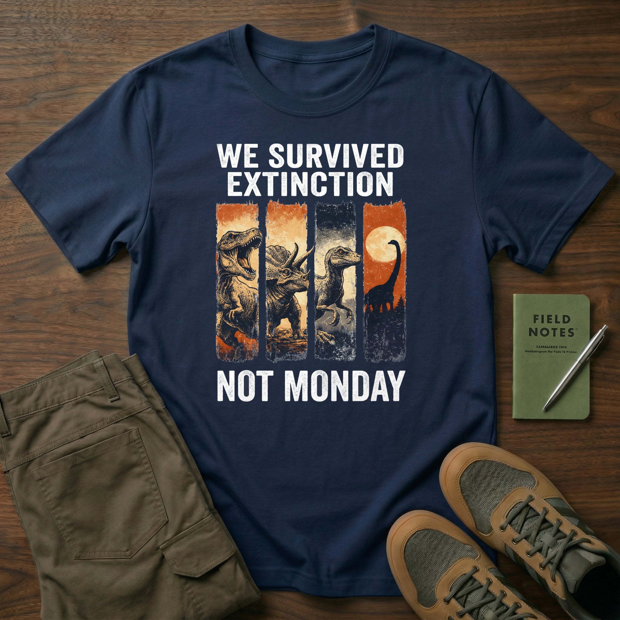 We Survived Extinction Not Monday T-Shirt