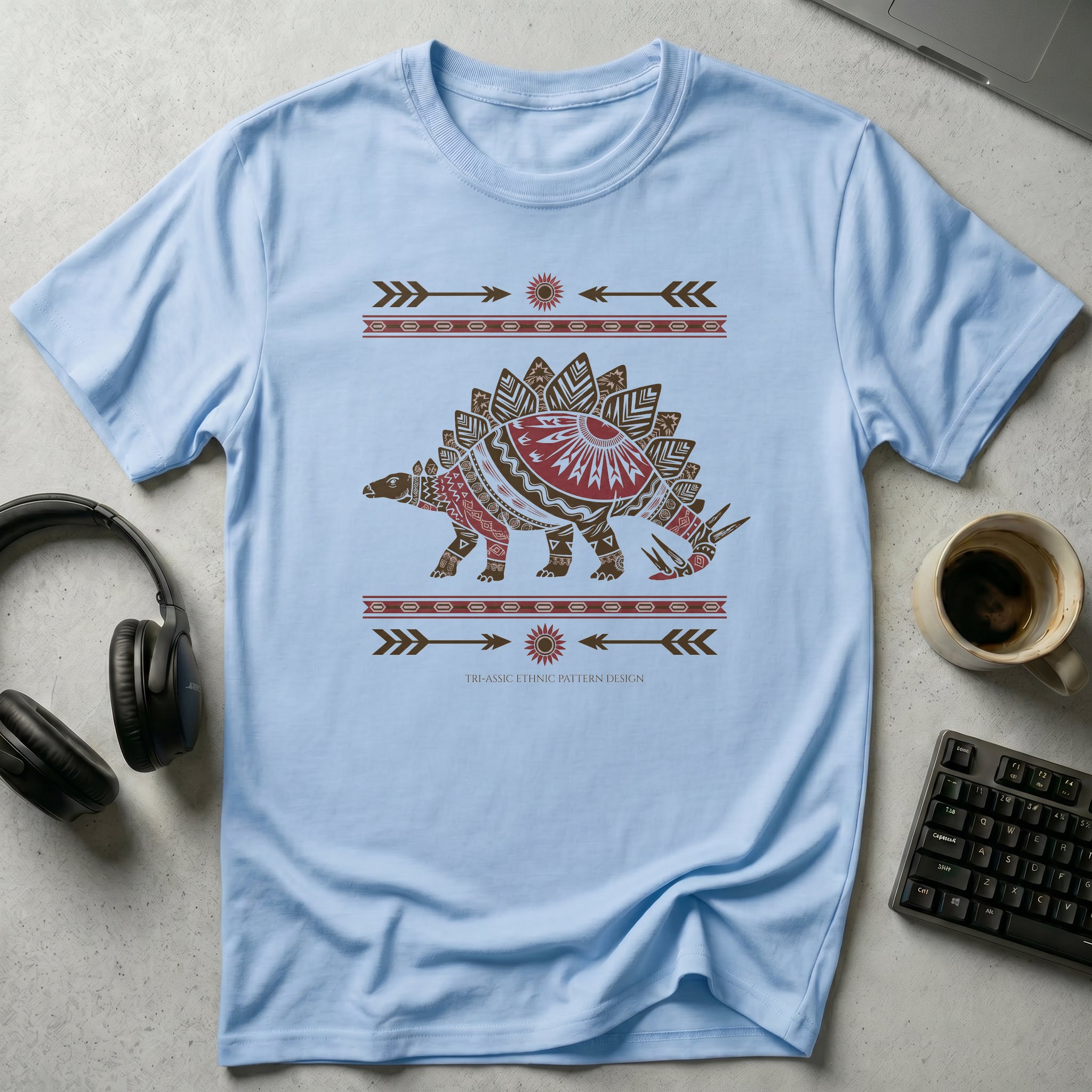 Stegosaurus Tribal T-Shirt