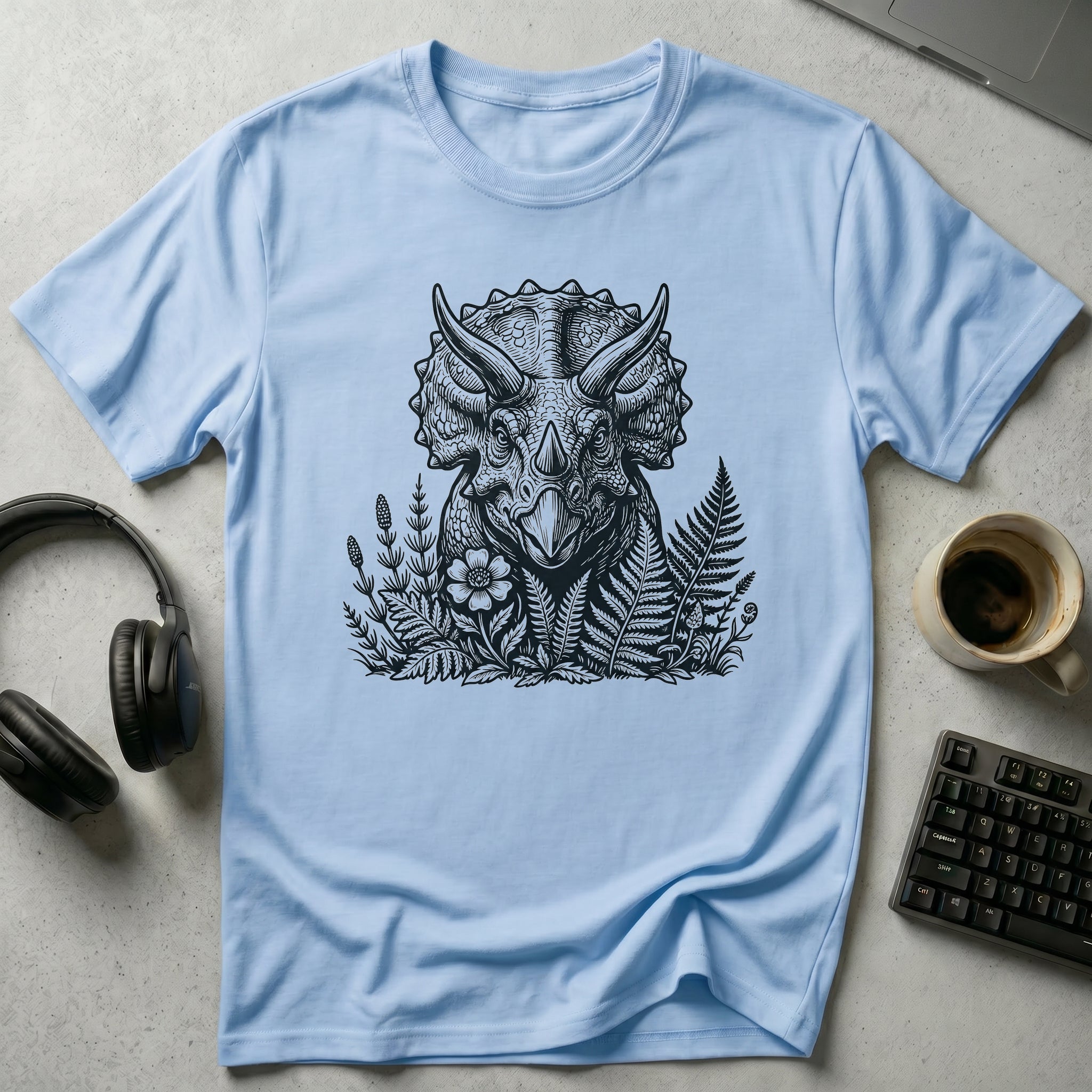 Triceratops Botanical T-Shirt