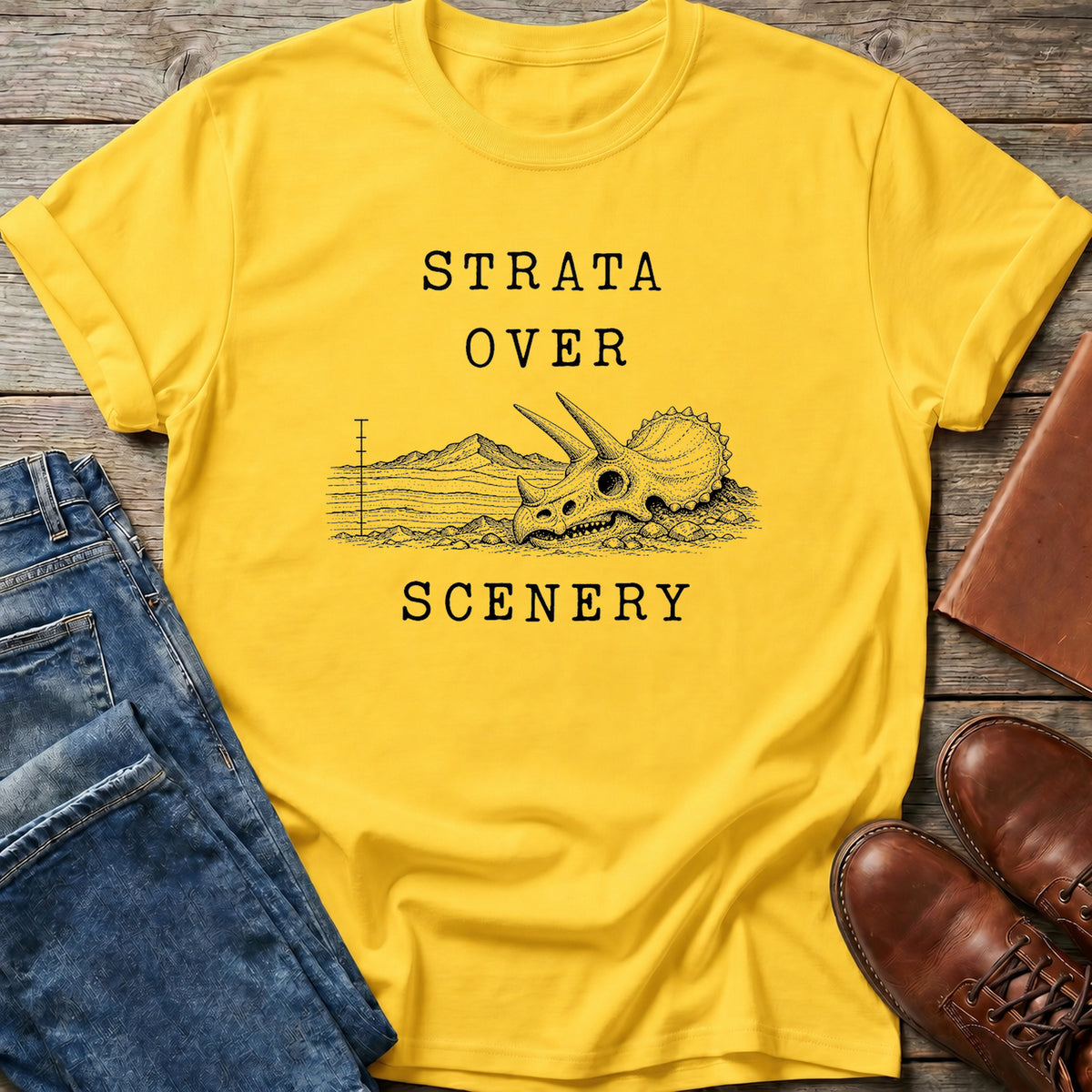 Strata Over Scenery T Shirt