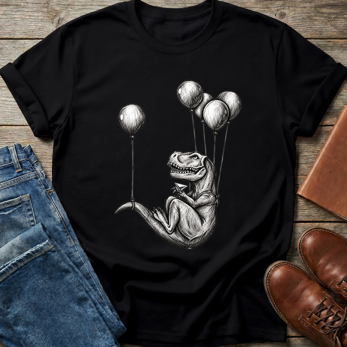 Balloon Ride Rex T Shirt