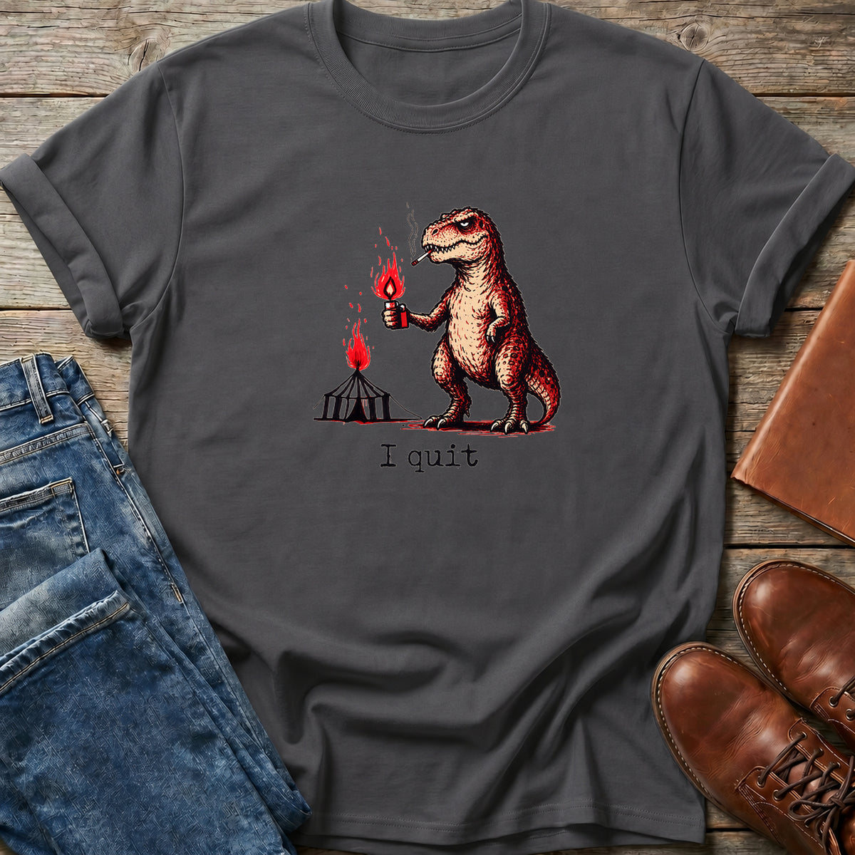 I Quit T-Rex T Shirt