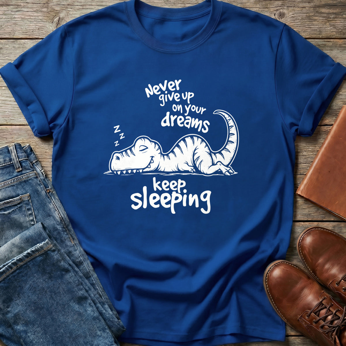 Keep Sleeping Dinosaur T Shirt