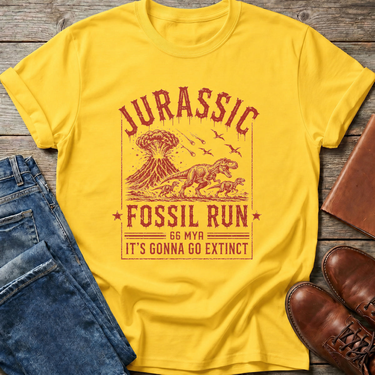 Jurassic Fossil Run T Shirt