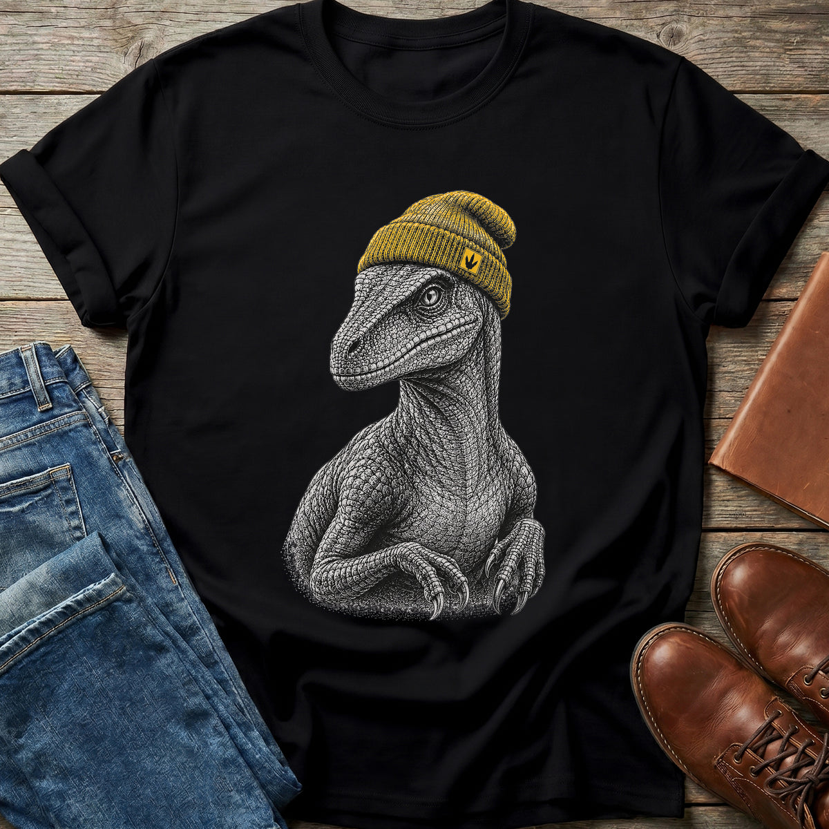Hipster Velociraptor T Shirt