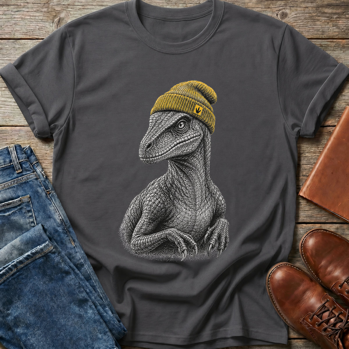 Hipster Velociraptor T Shirt
