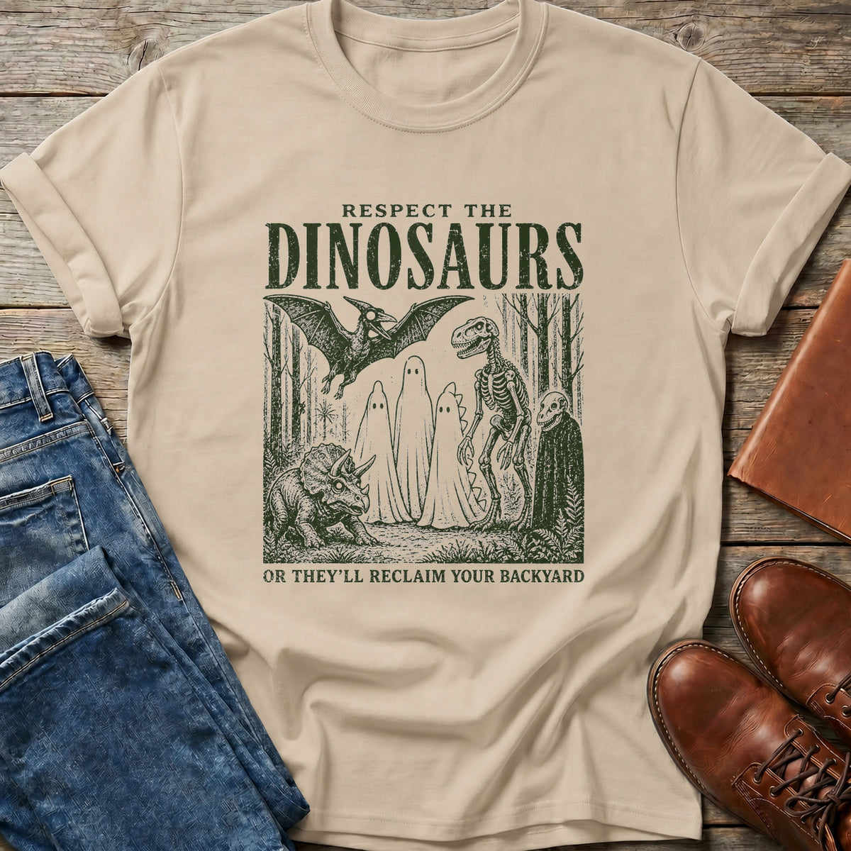 Respect The Dinosaurs T Shirt