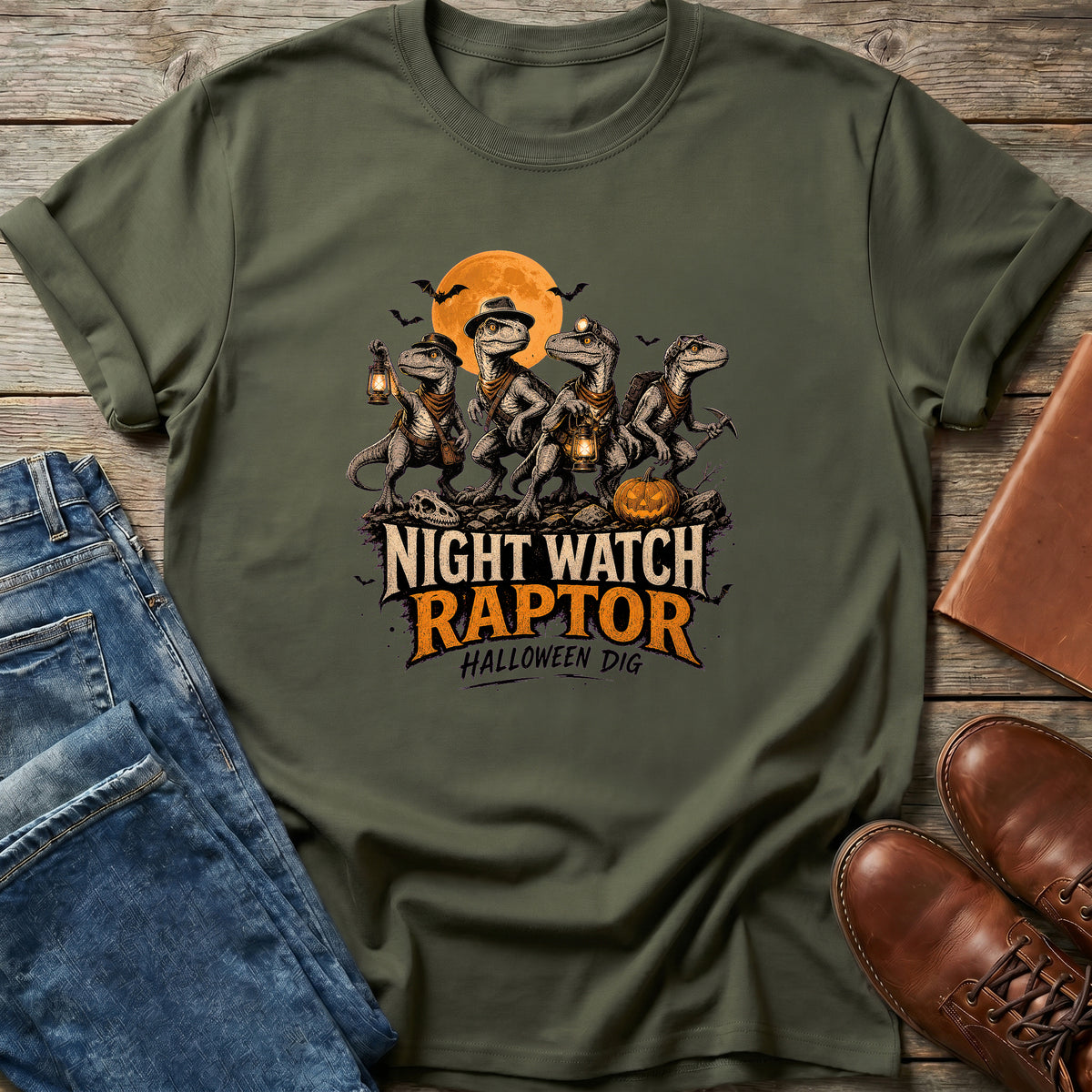 Night Watch Raptor Halloween T Shirt