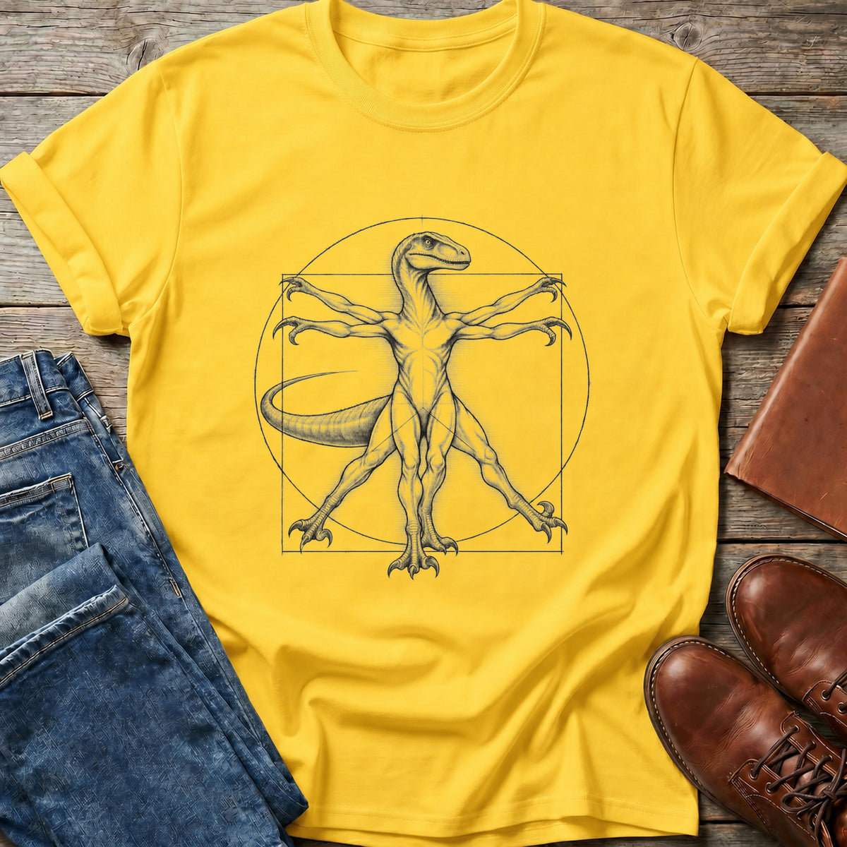 Vitruvian Raptor T Shirt
