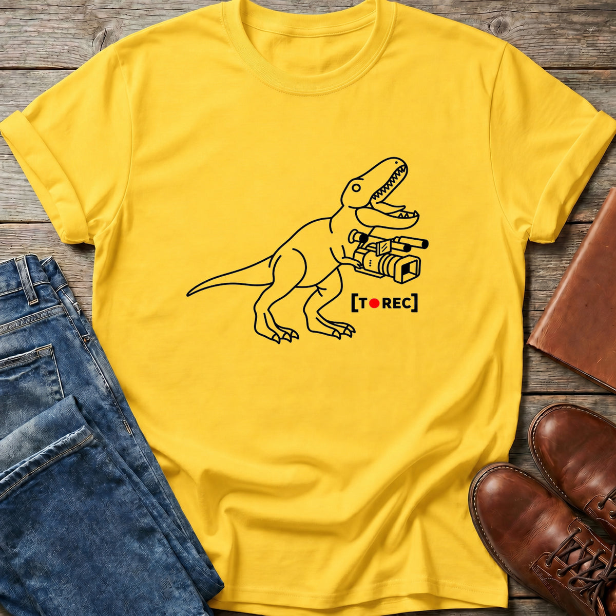 Dino On The Record T Shirt