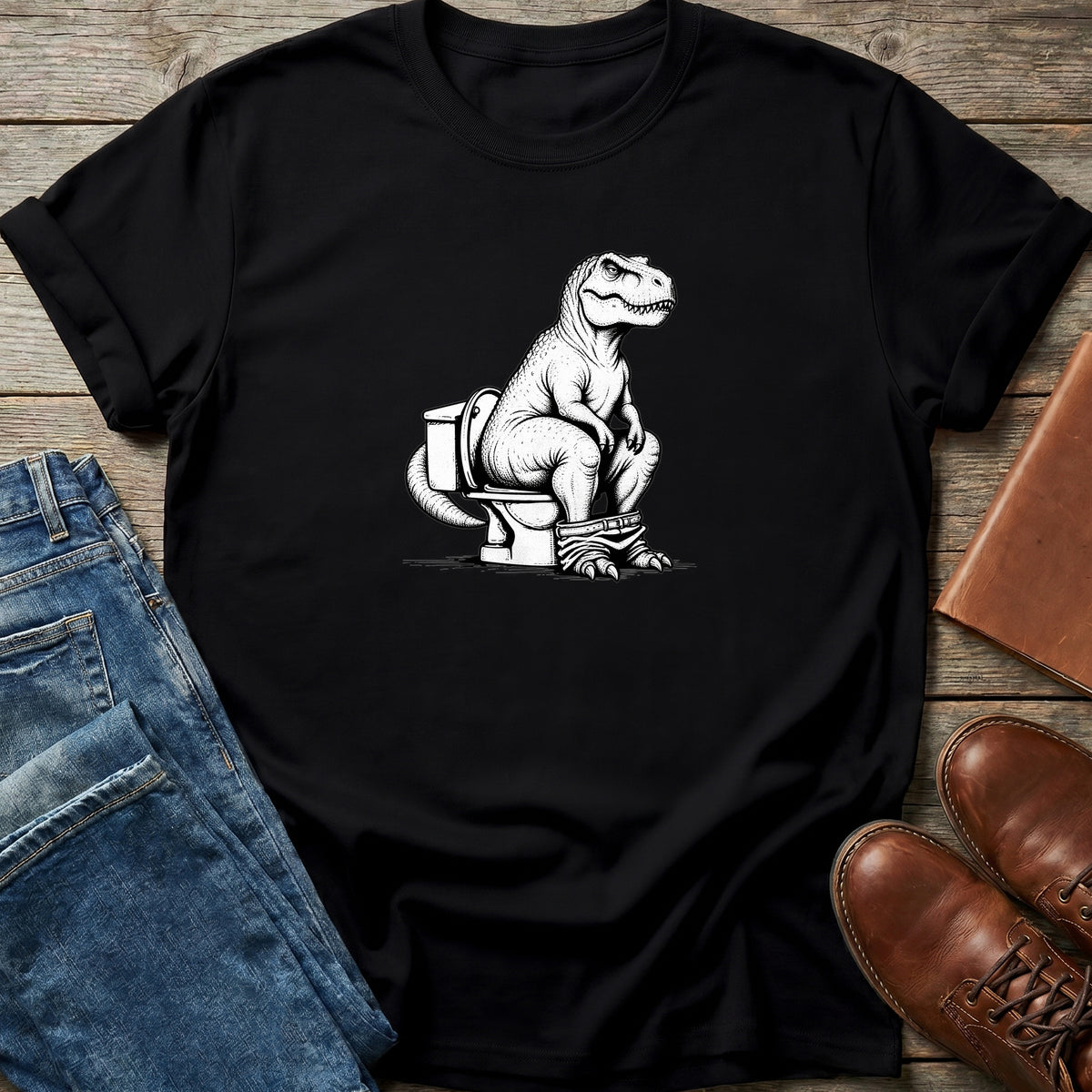 Time Out T-Rex Toilet T-Shirt