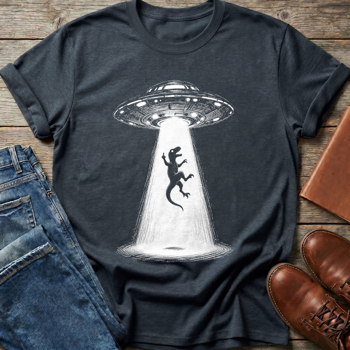 Alien Abduction Raptor T Shirt