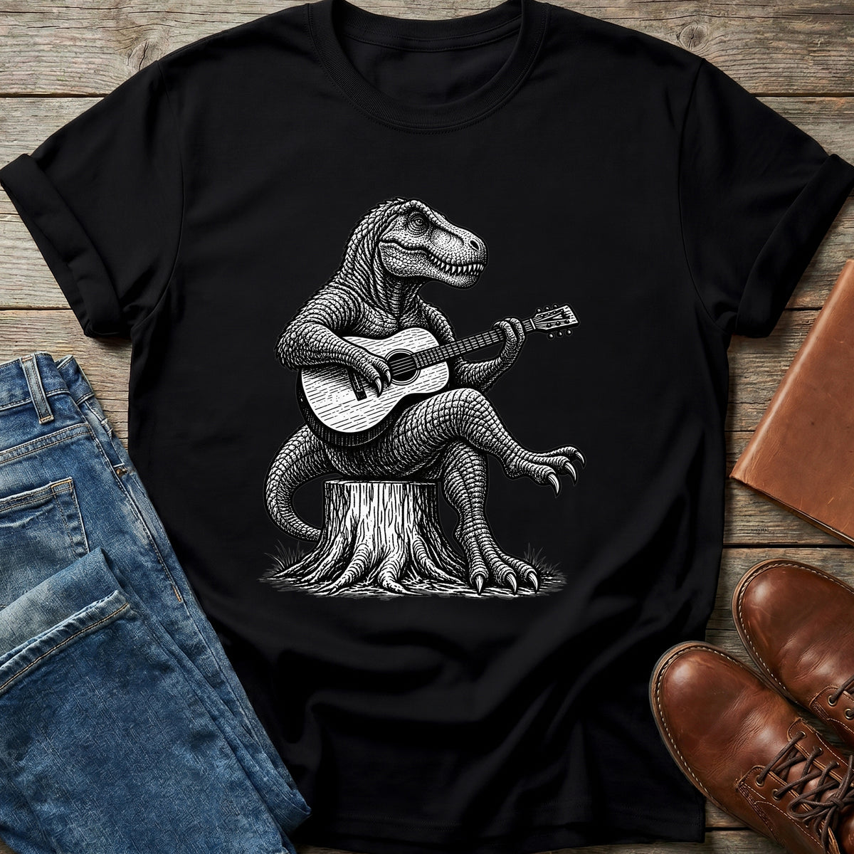 Acoustic Guitar T-Rex T Shirt