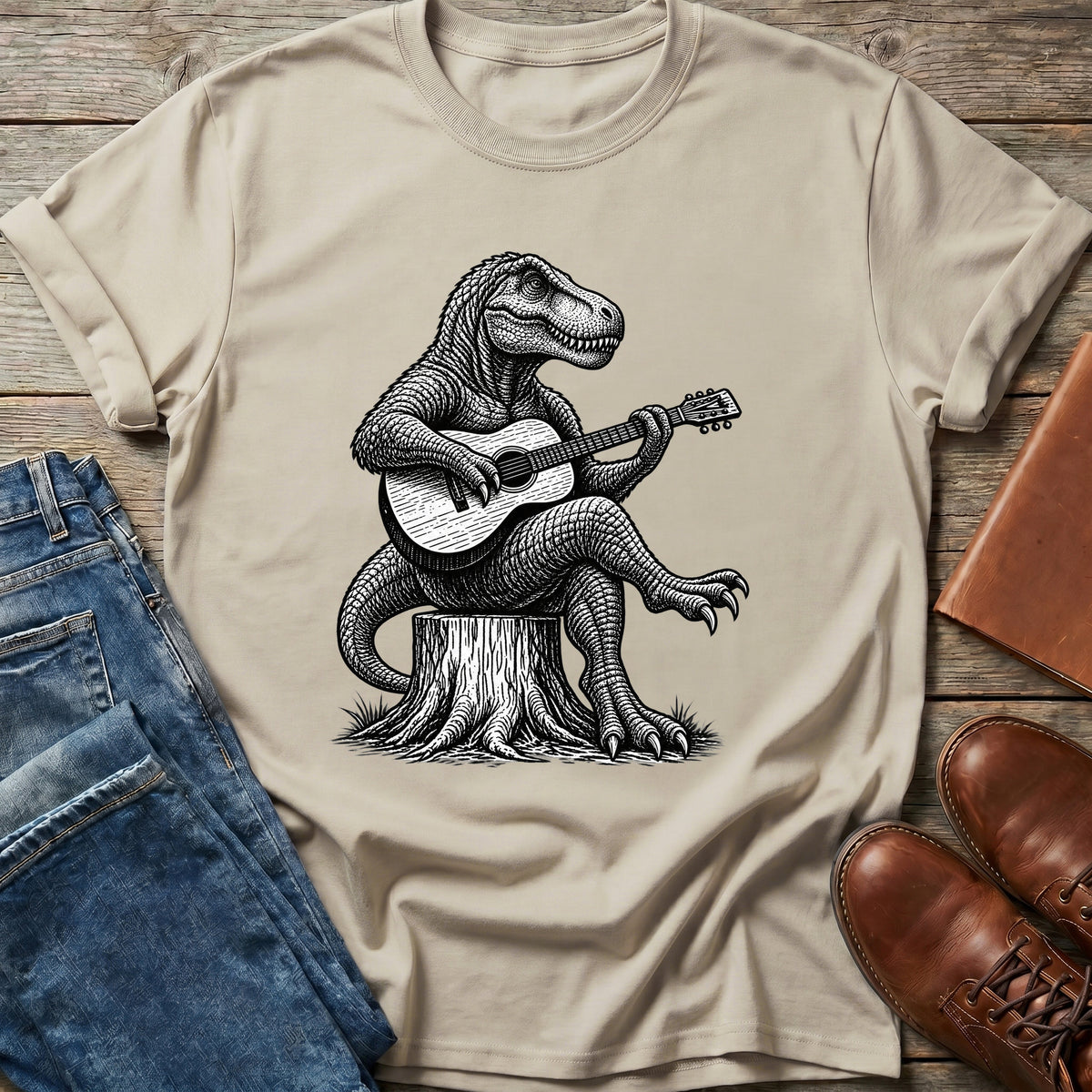 Acoustic Guitar T-Rex T Shirt
