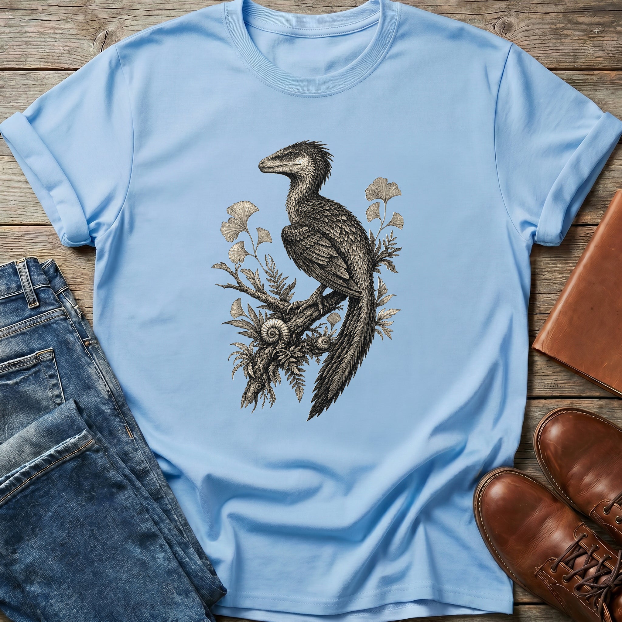 Feathered Raptor Branch T-Shirt