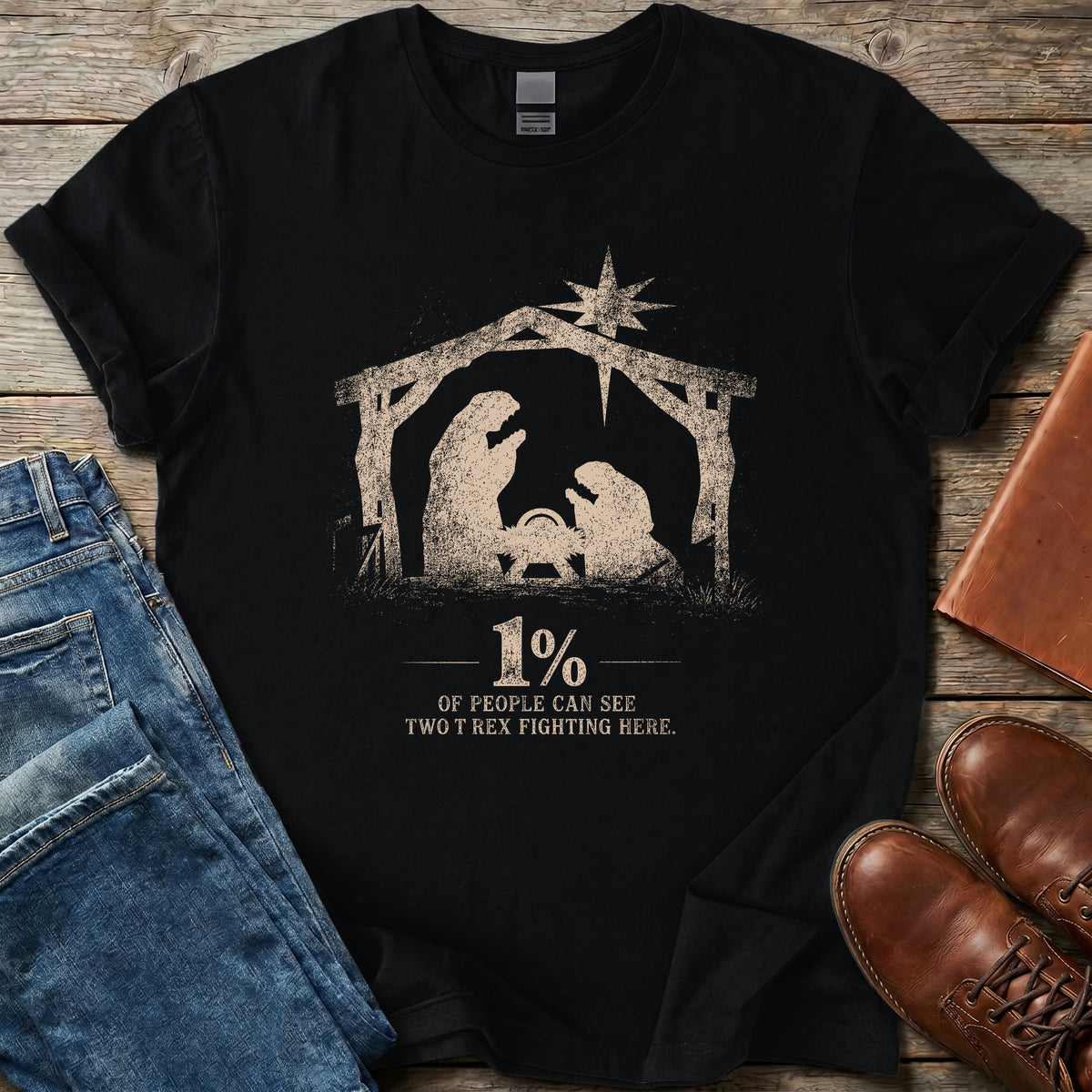 Two T Rex Fighting T Shirt