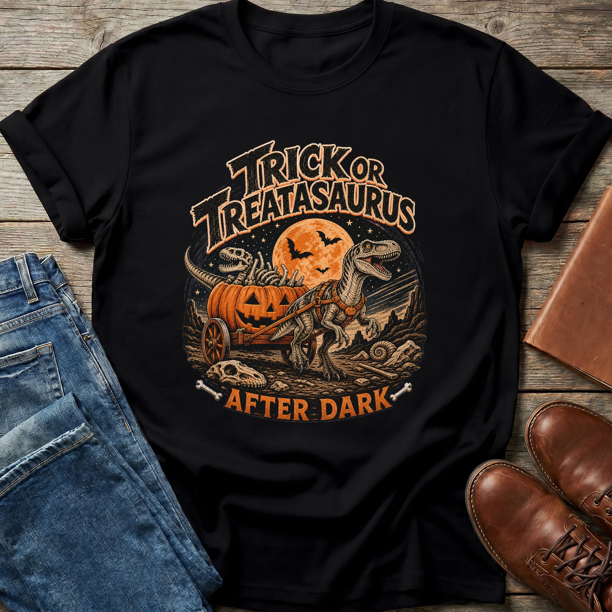 Trickor Treatasaurus After Dark T Shirt