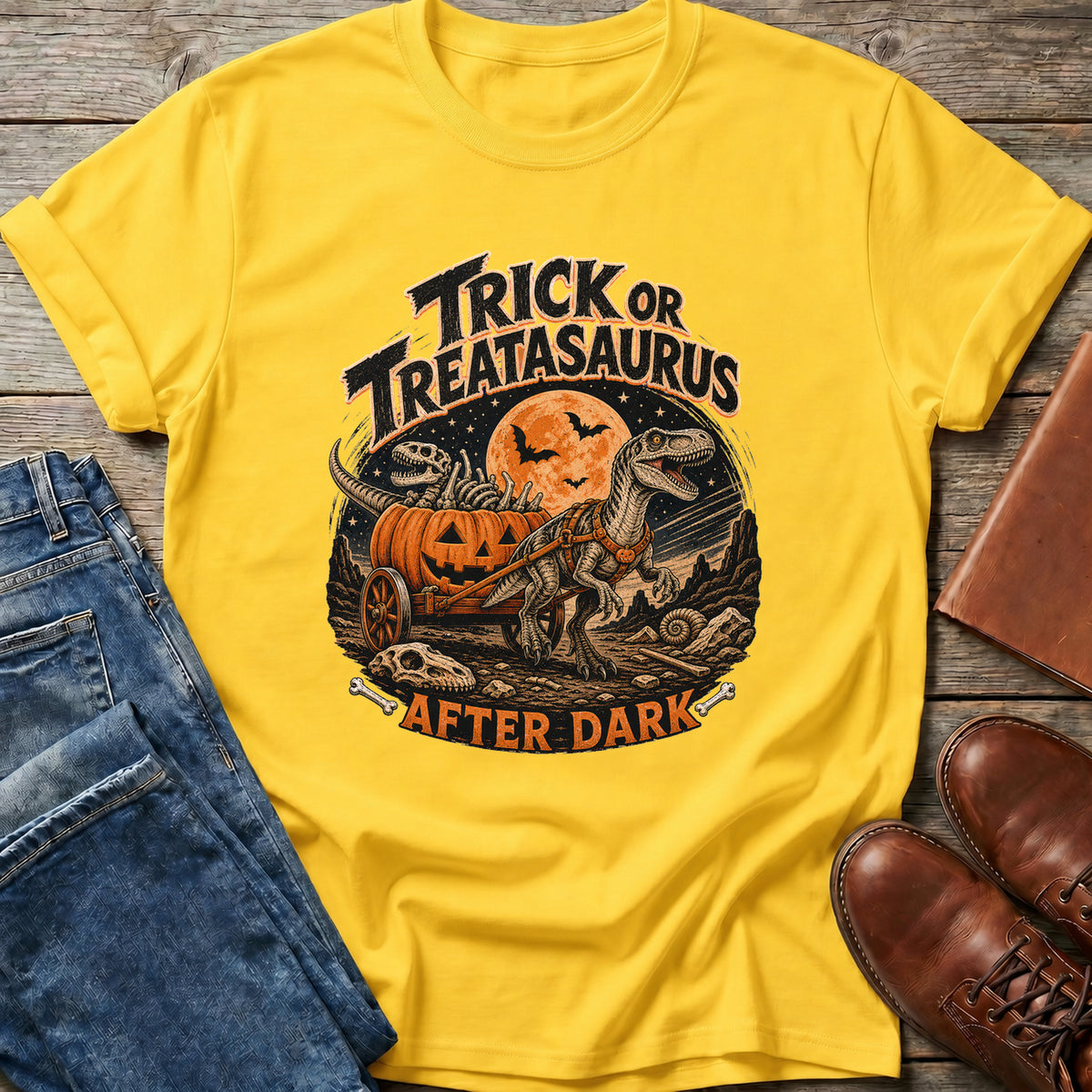 Trickor Treatasaurus After Dark T Shirt