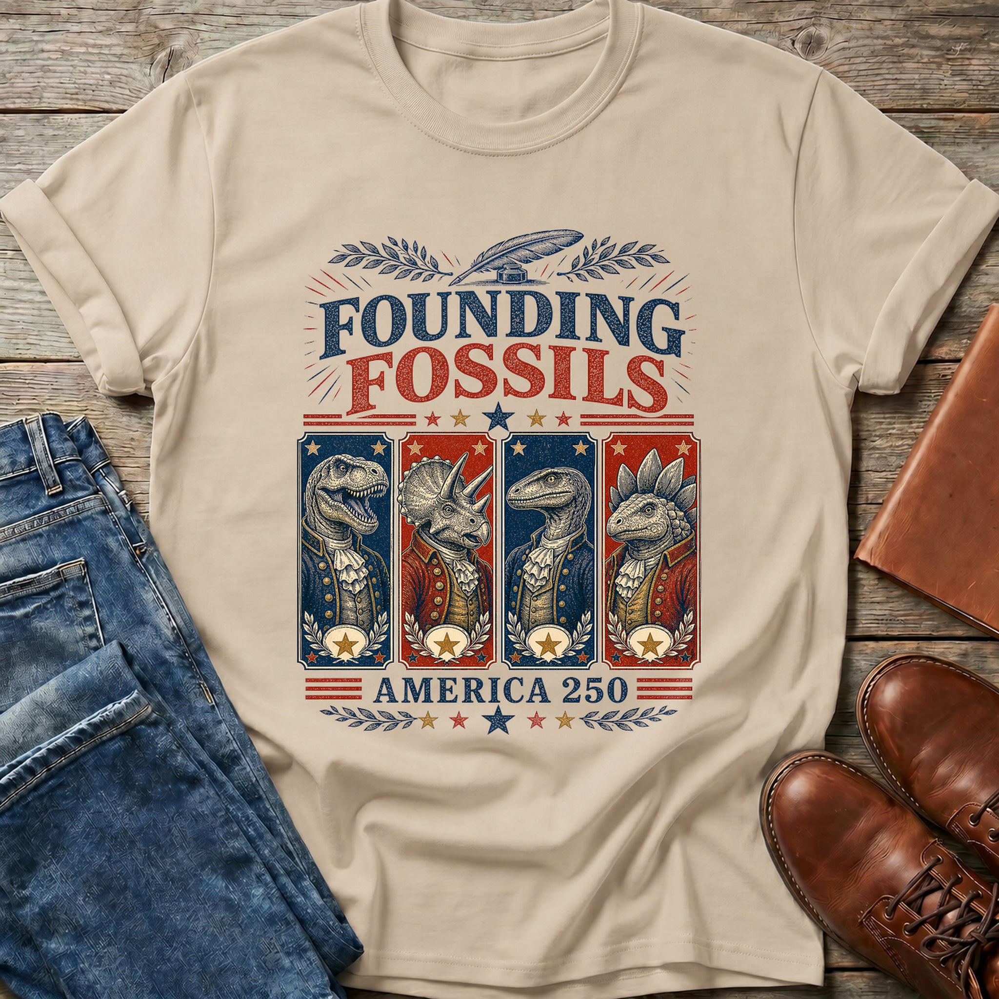 Founding Fossils America 250 T Shirt