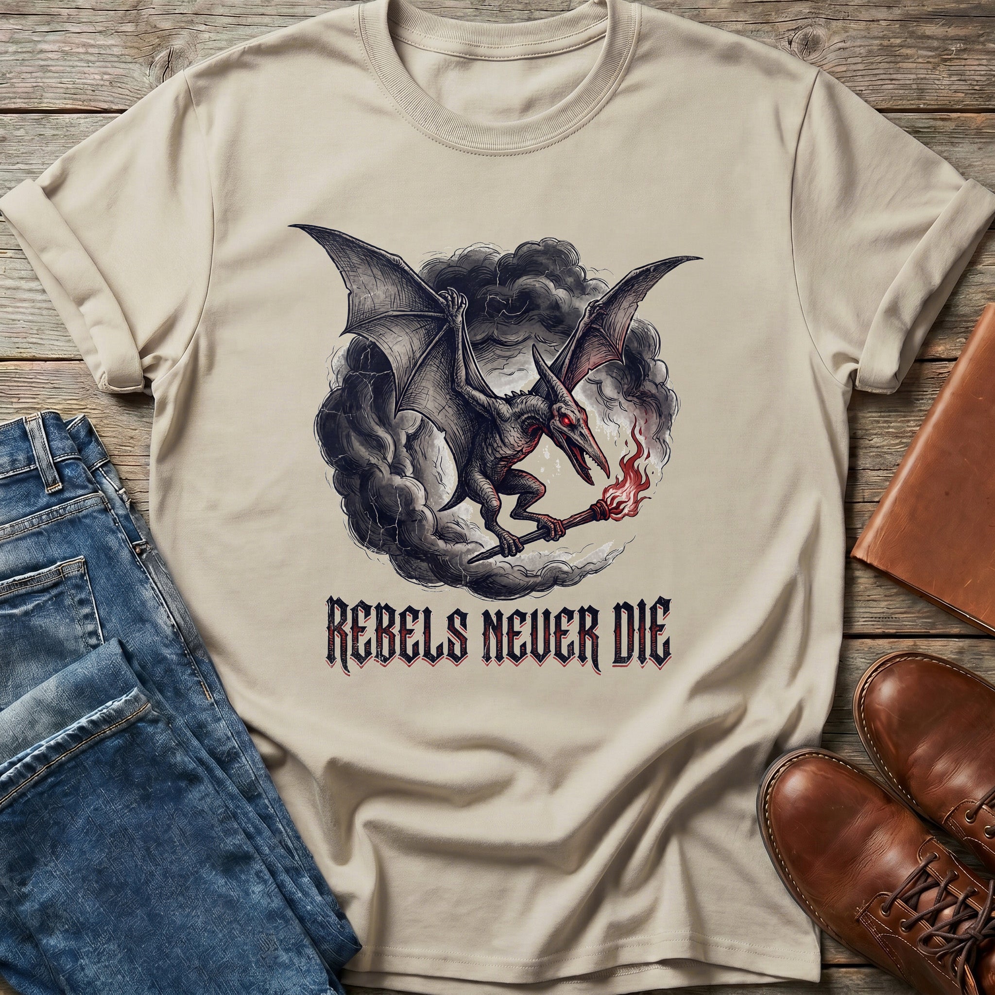 Rebels Never Die Pterodactyl T Shirt