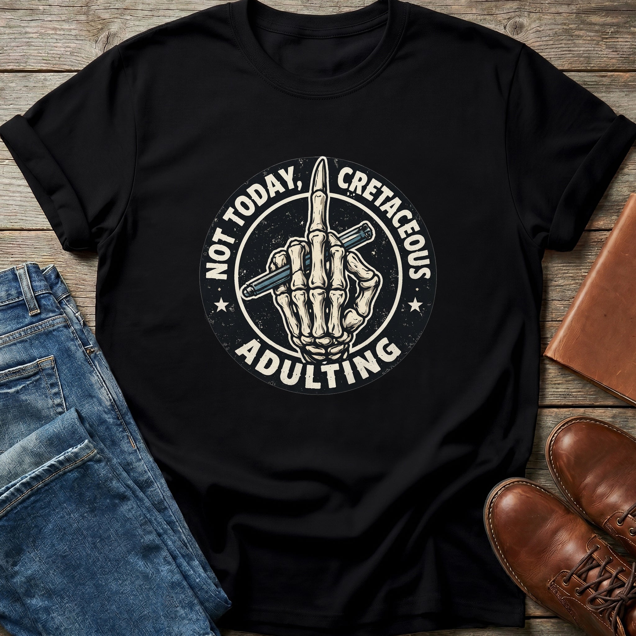 Not Today Cretaceous Adulting T Shirt