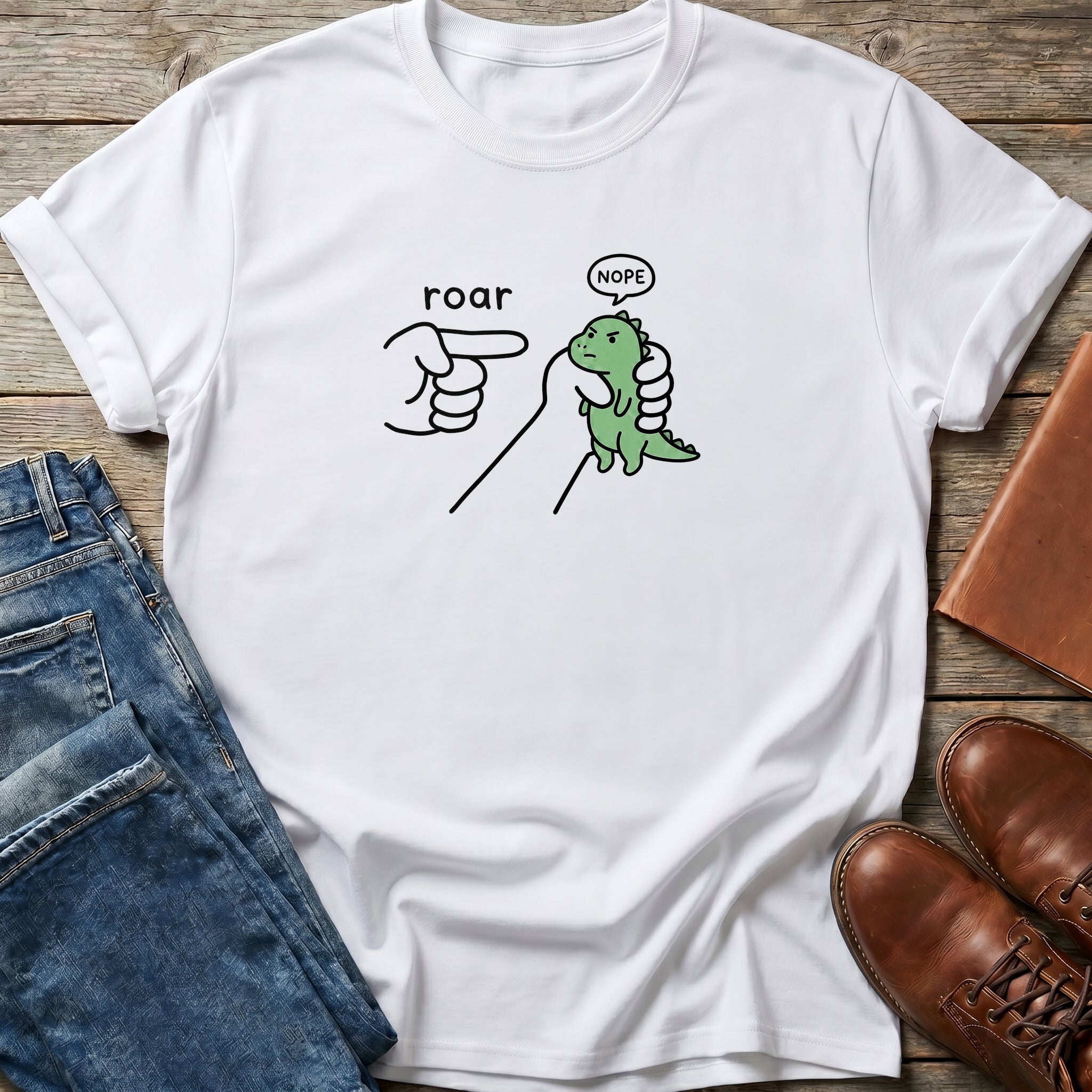 Roar Nope Dinosaur Shirt