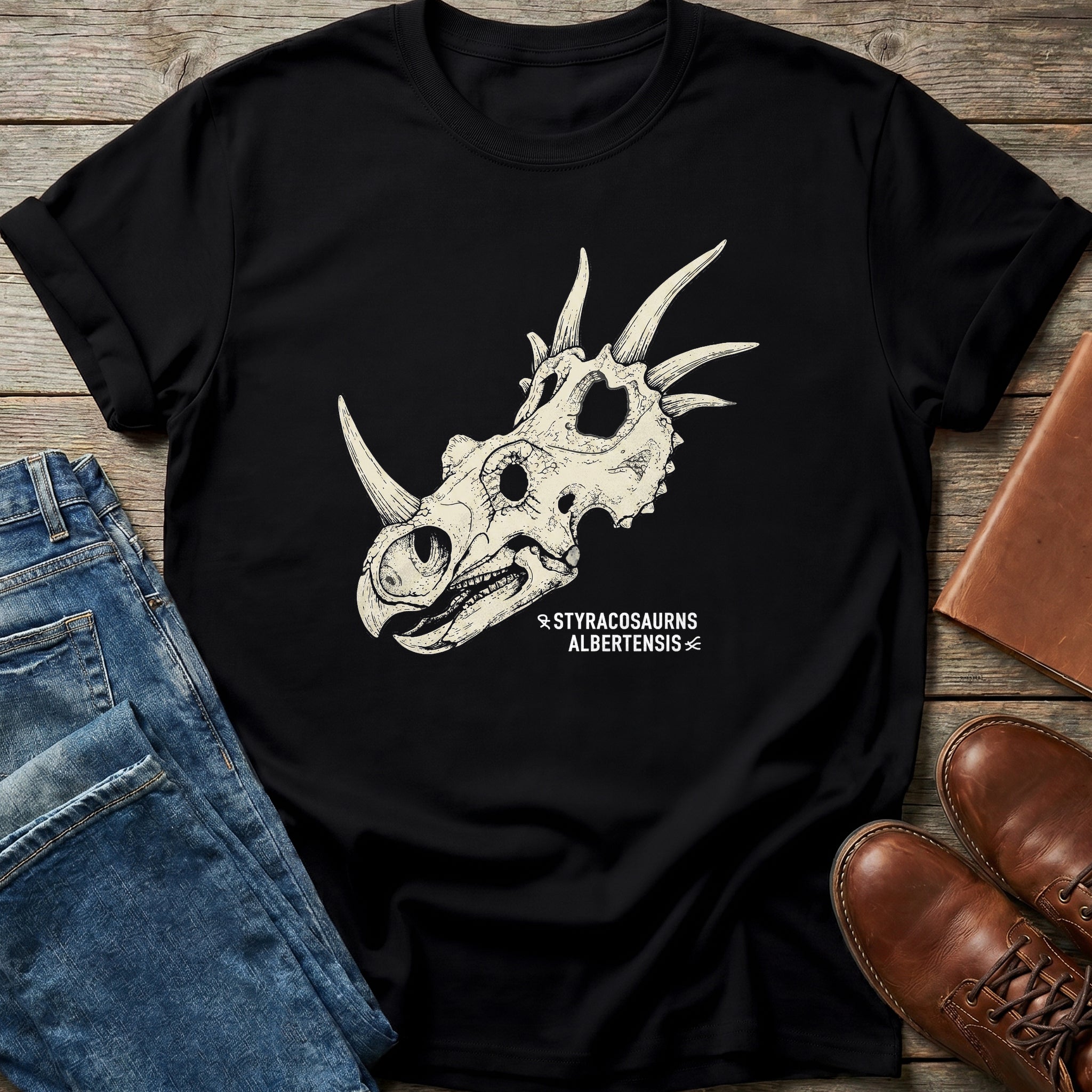 Styracosaurus Albertensis Fossil T-Shirt