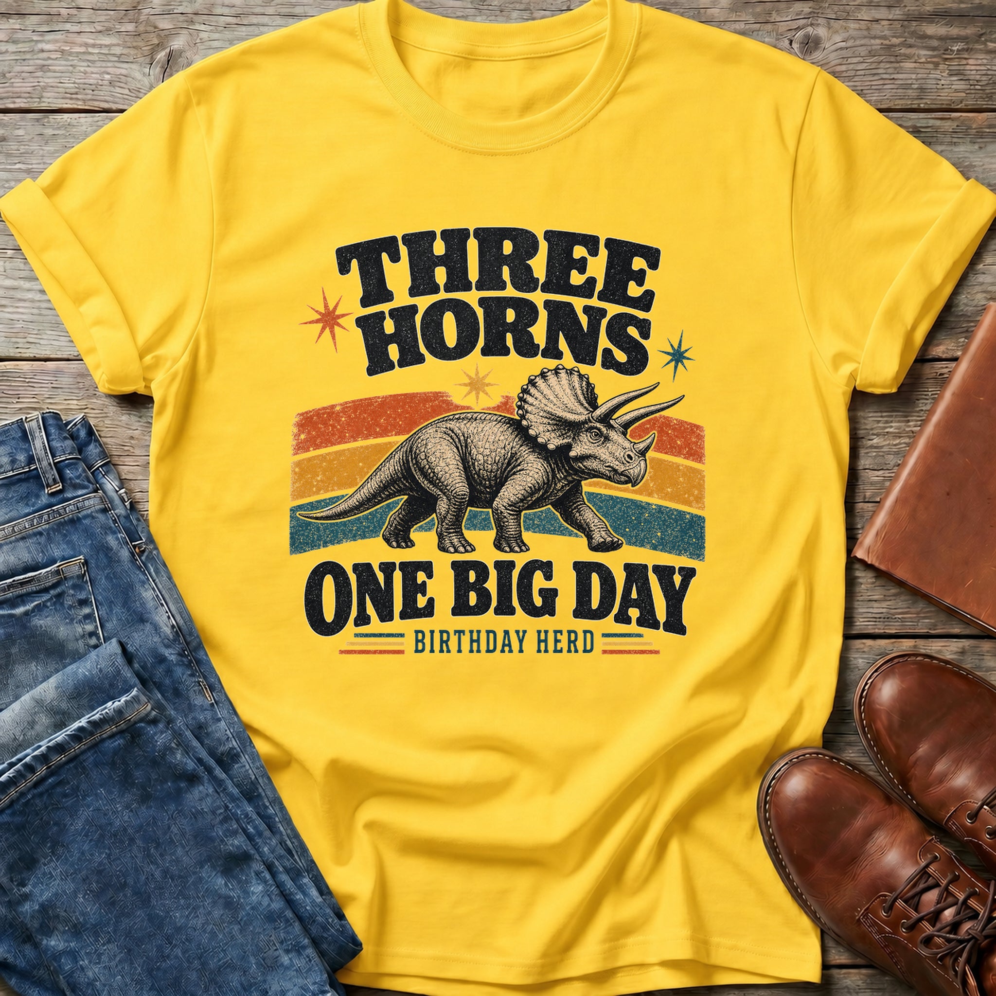 Three Horns One Big Day T Shirt