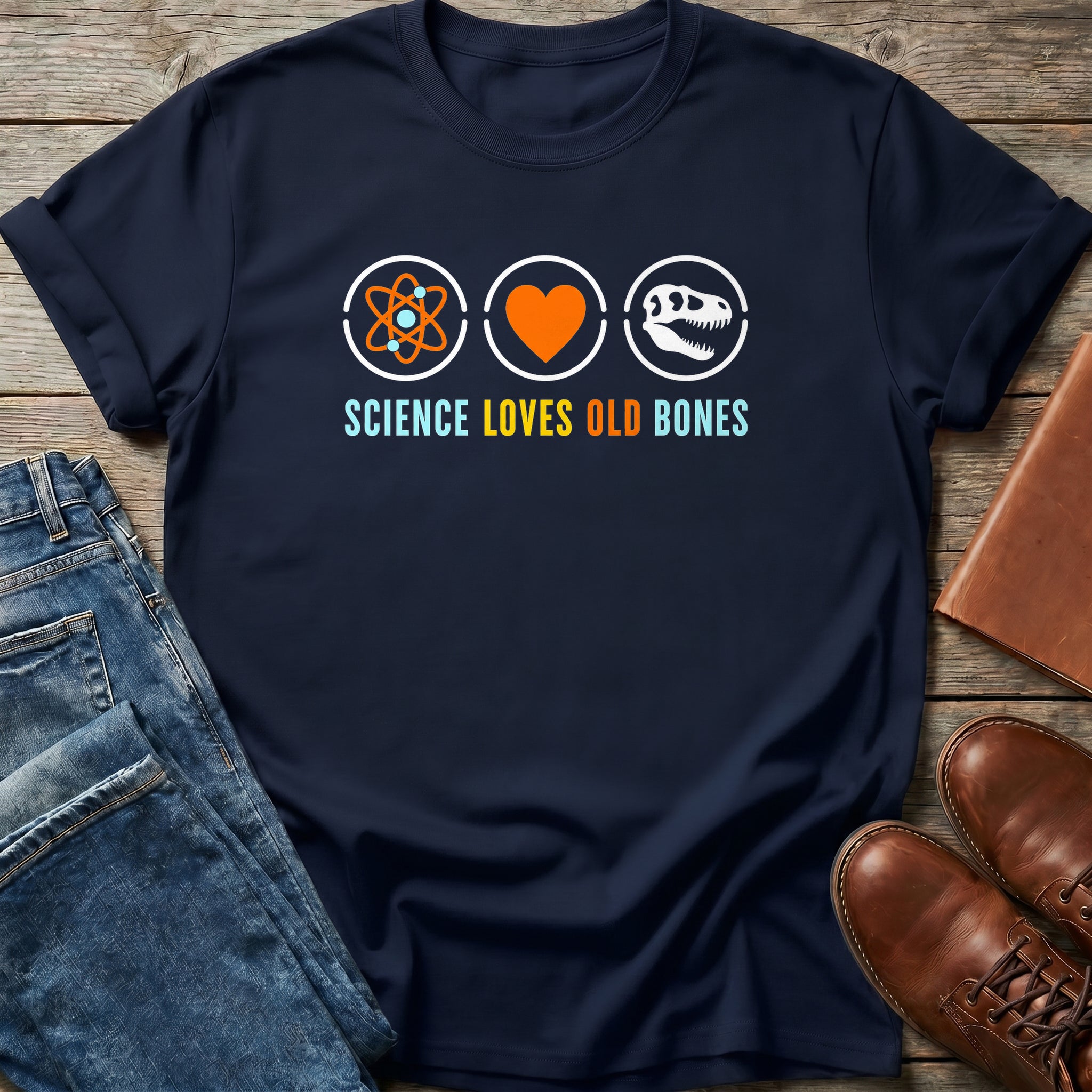 Science Loves Old Bones T Shirt