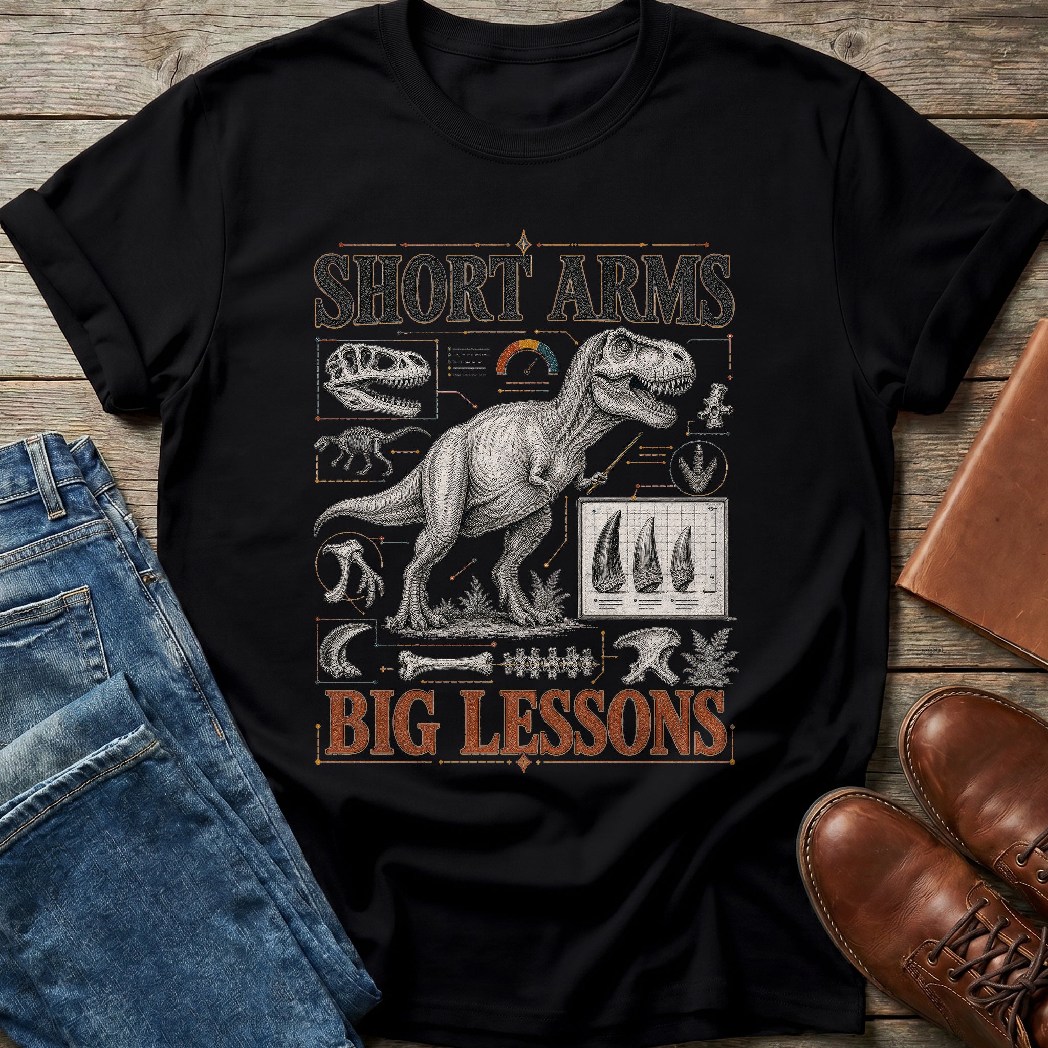 Short Arms Big Lessons T Shirt