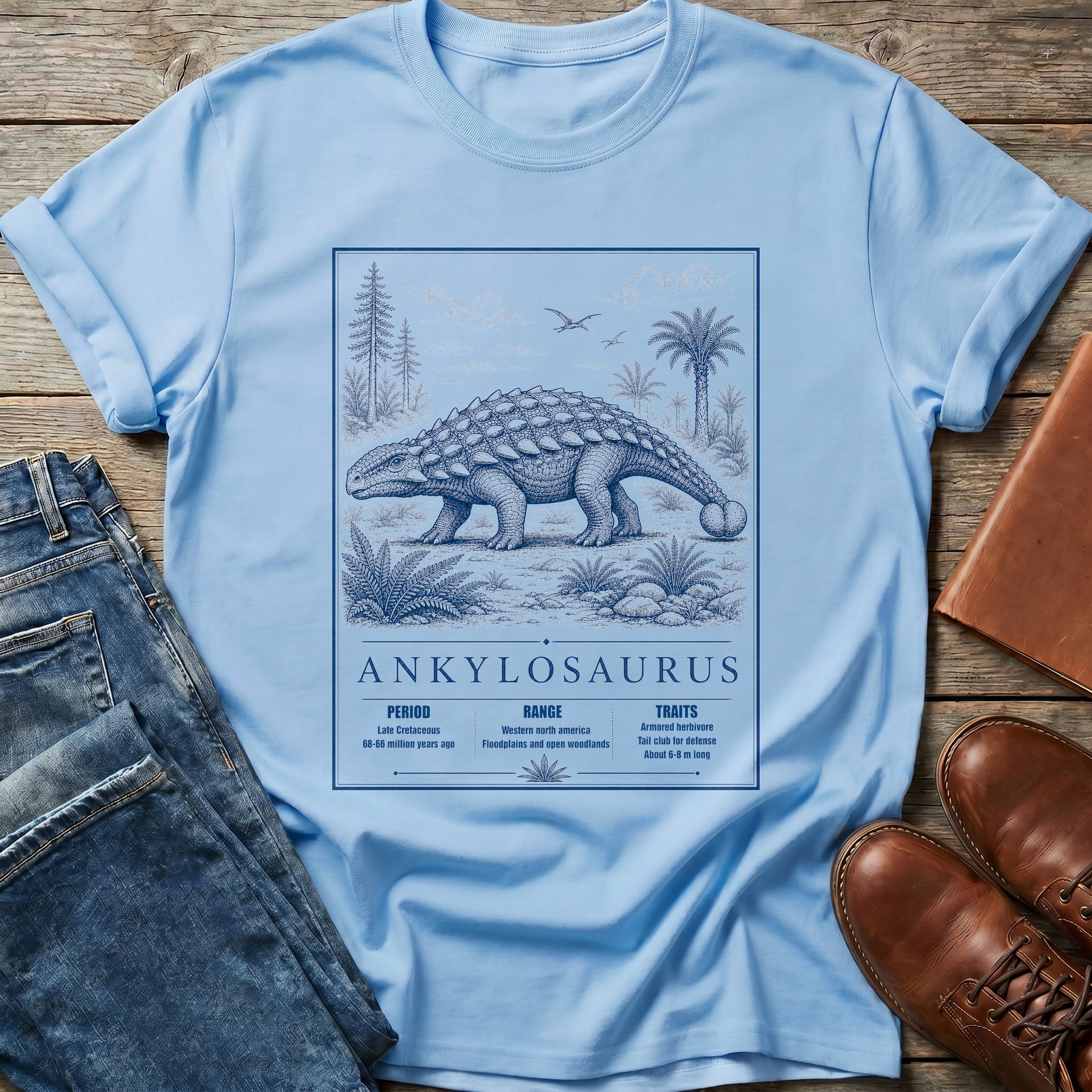 Ankylosaurus Fossil T Shirt