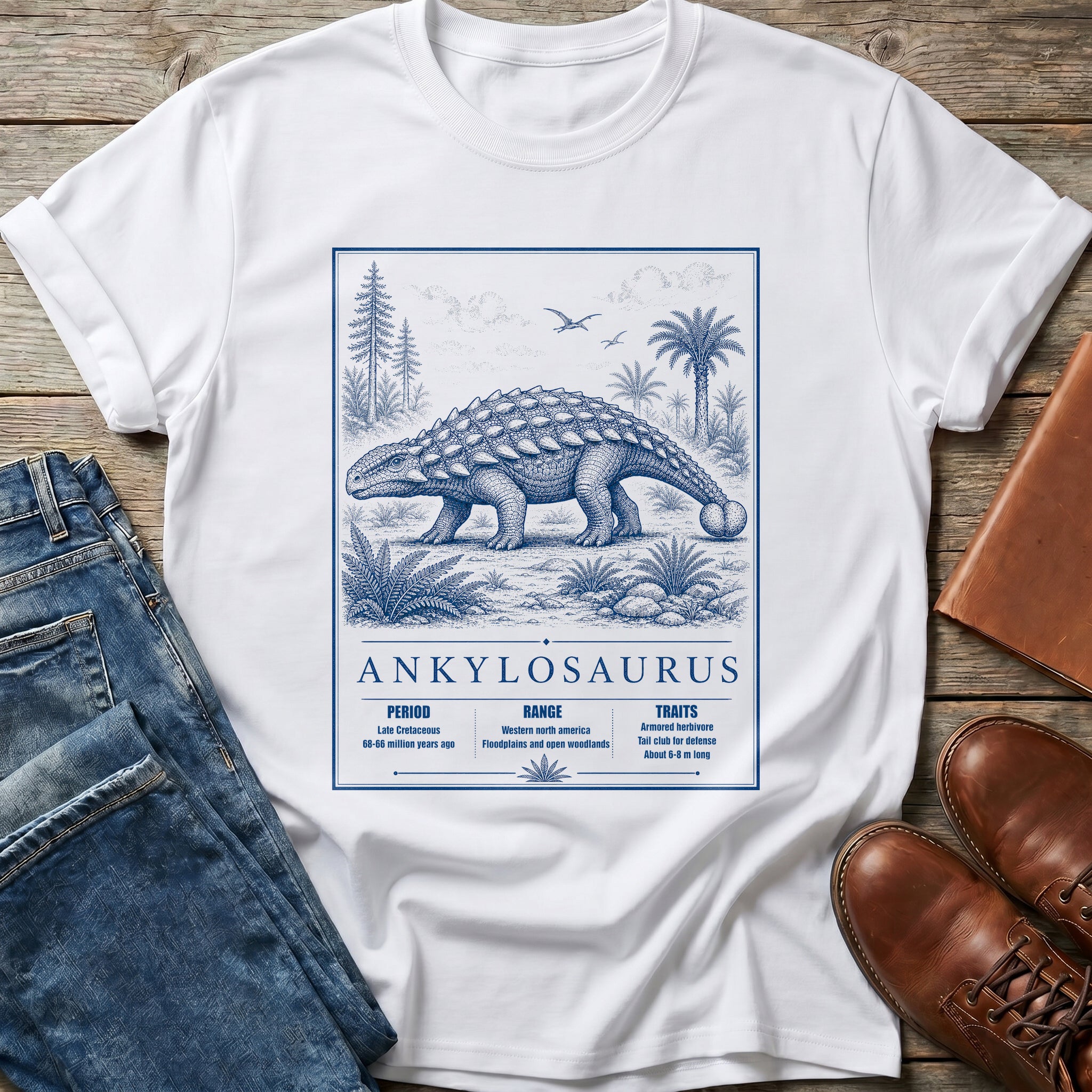 Ankylosaurus Fossil T Shirt