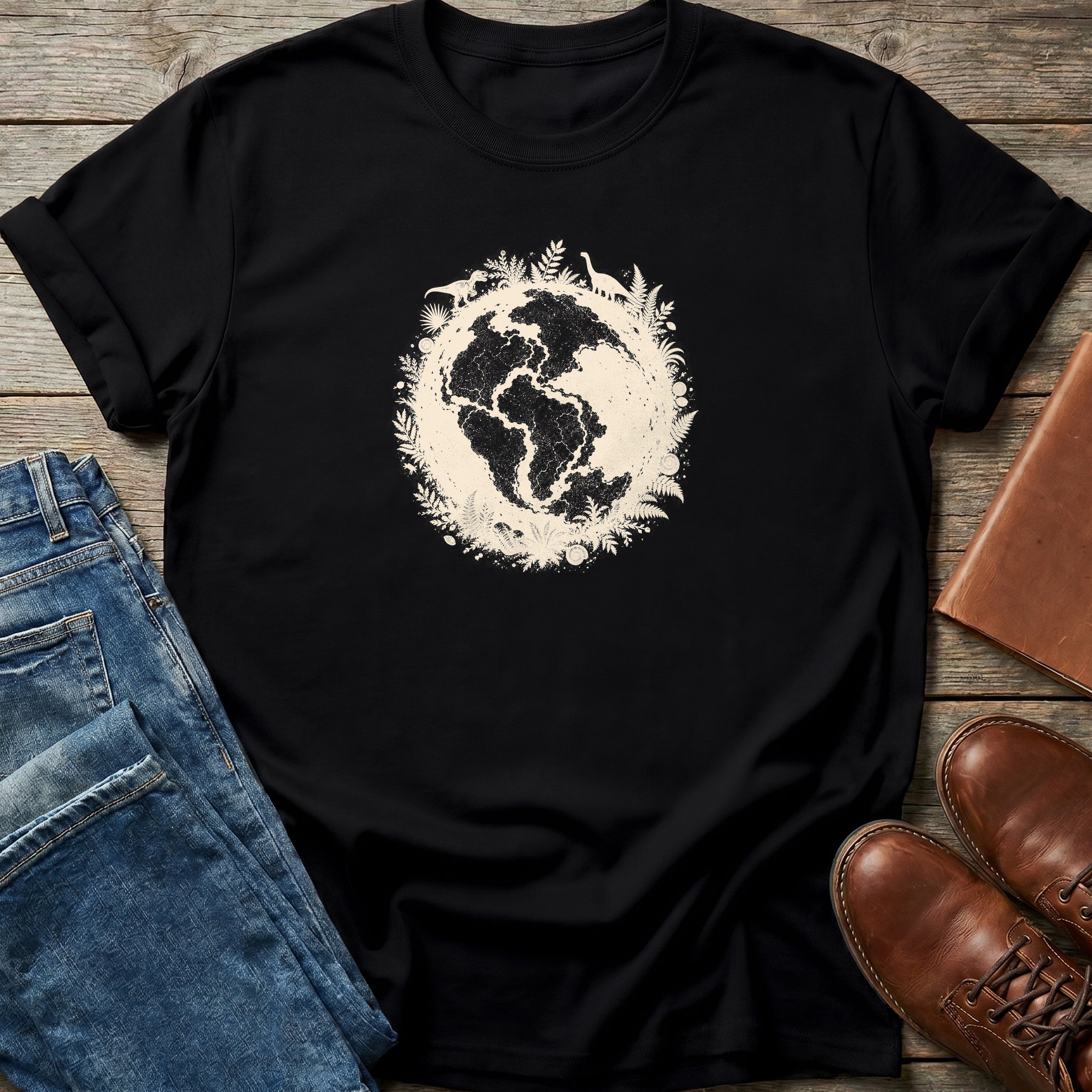 Prehistoric Earth Circle T Shirt