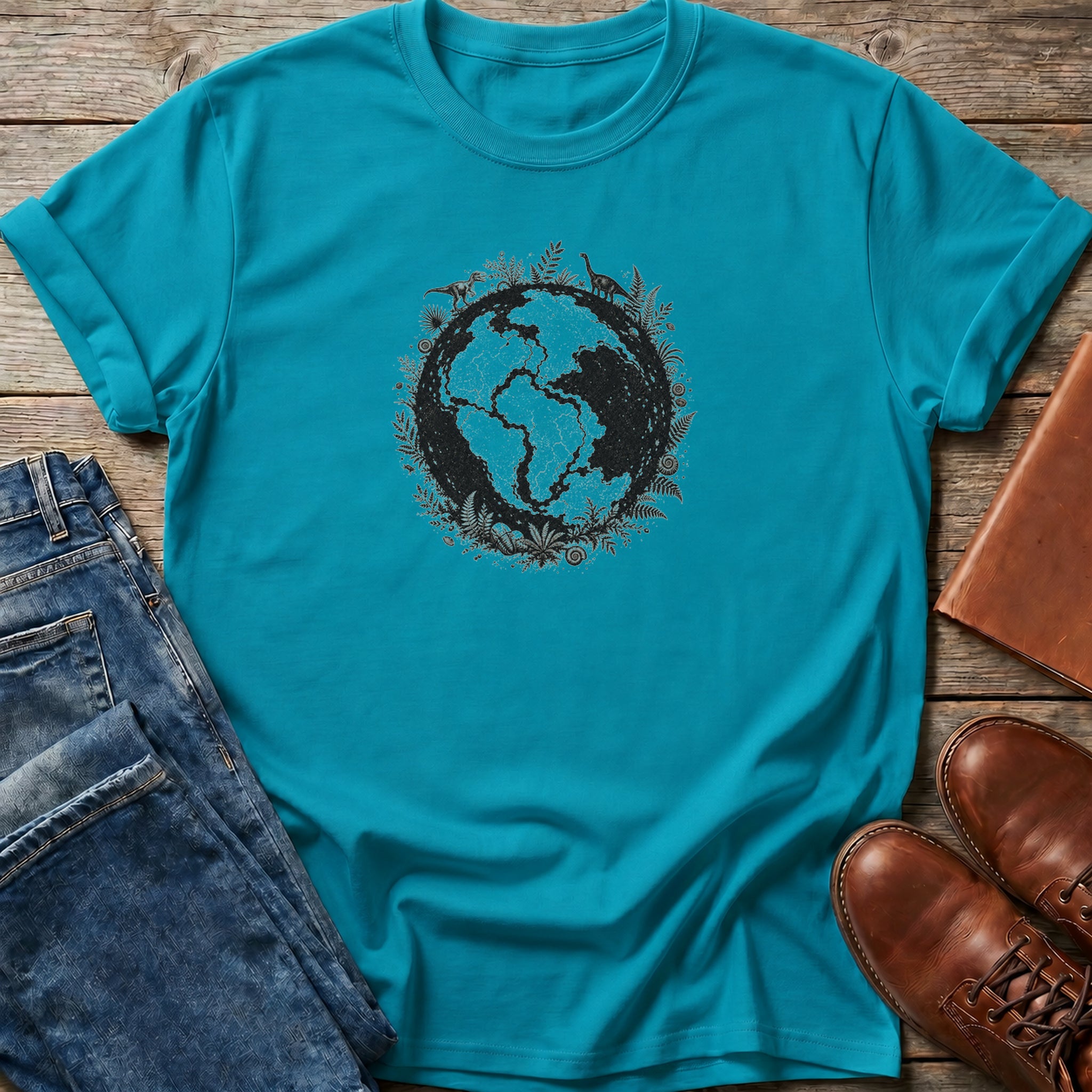 Prehistoric Earth Circle T Shirt