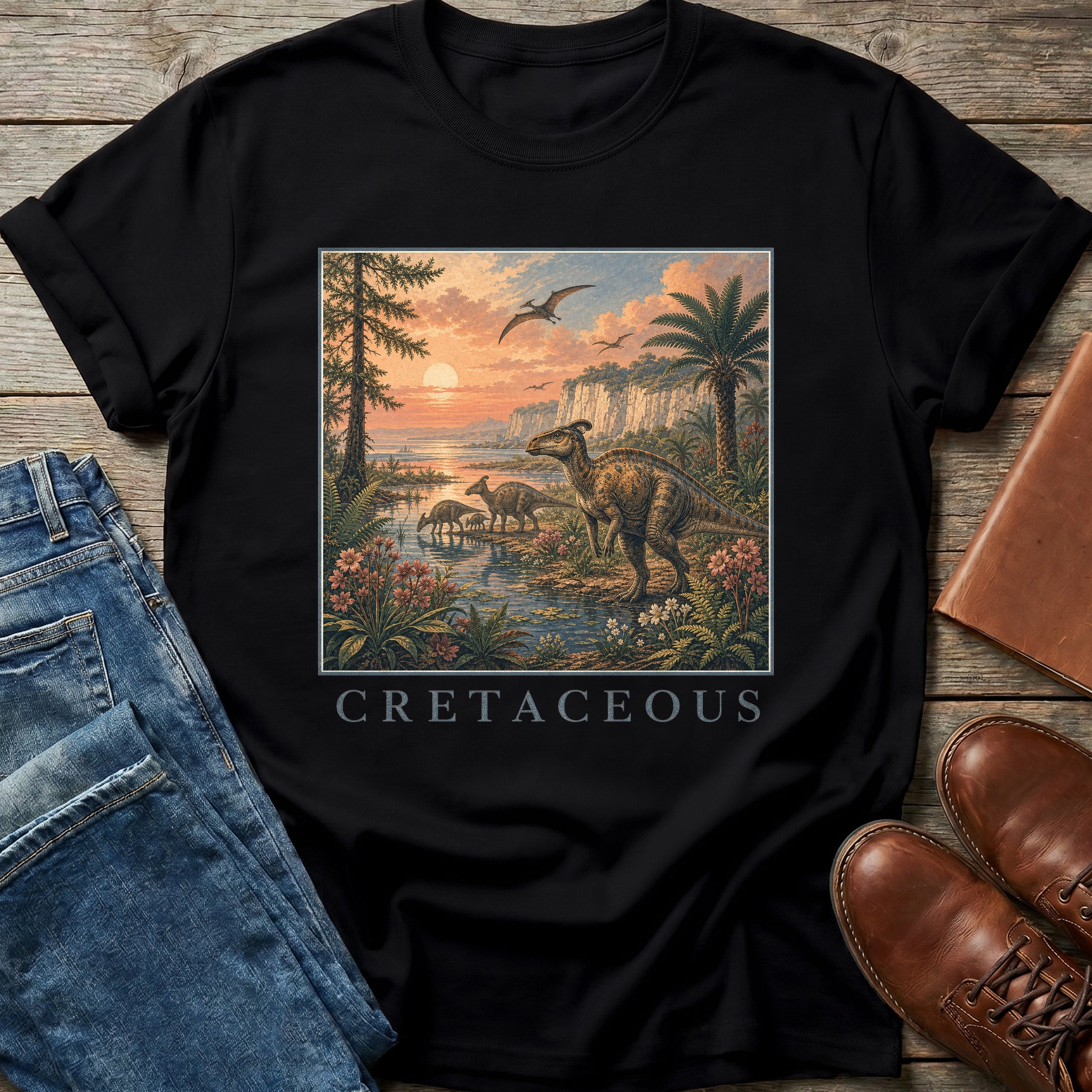 Cretaceous Scene T Shirt