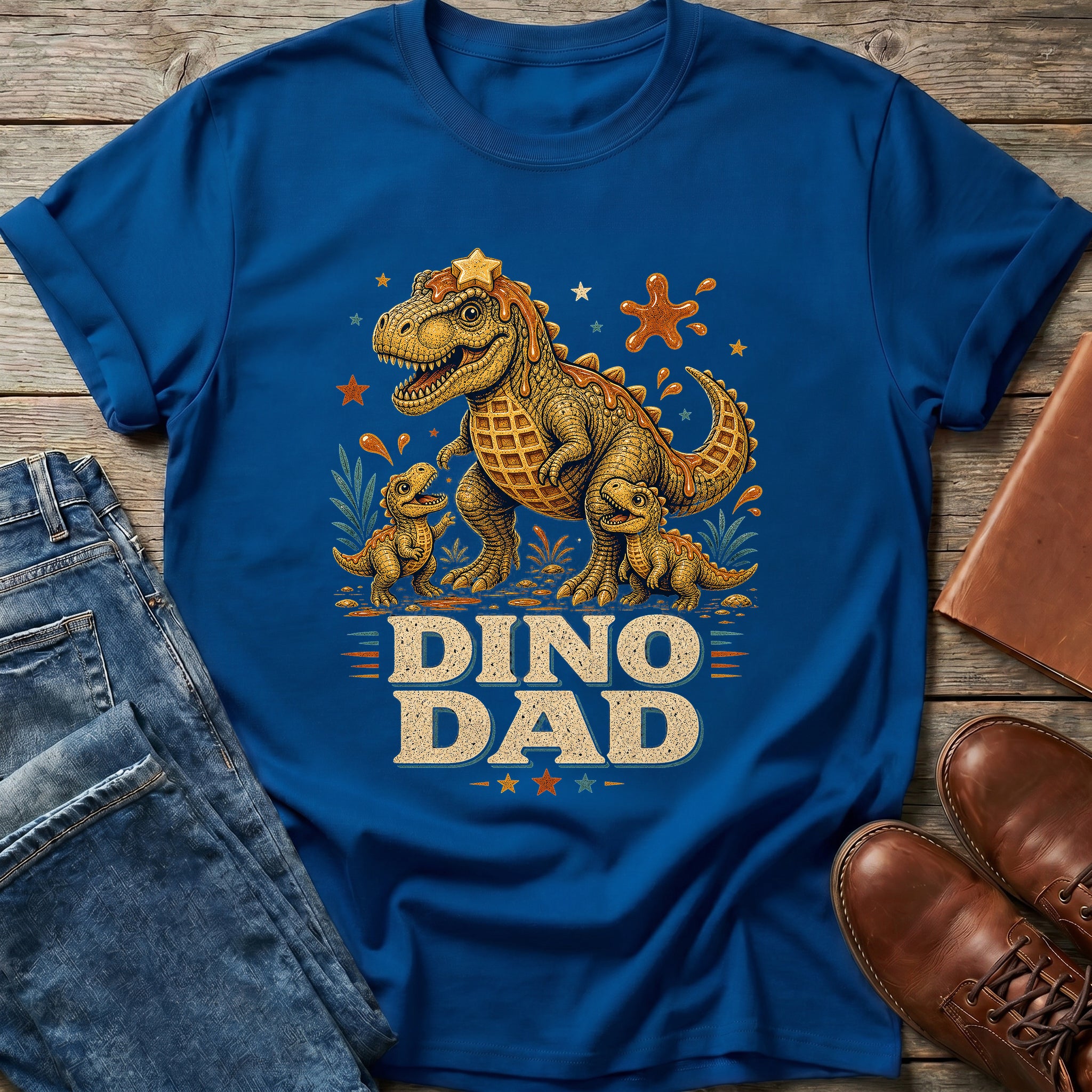 Dino Dad Waffle Rex T Shirt