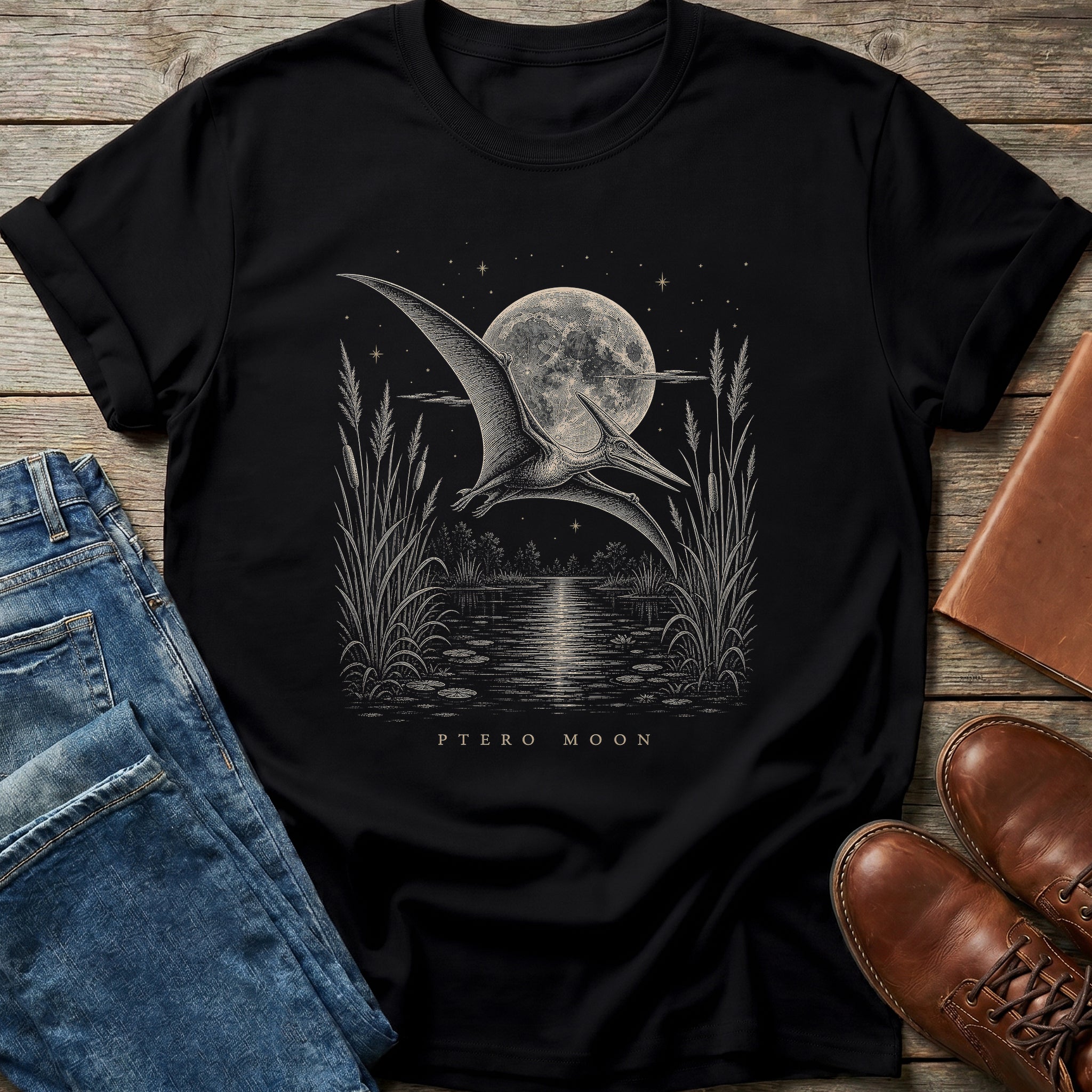 Ptero Moon Flight T Shirt