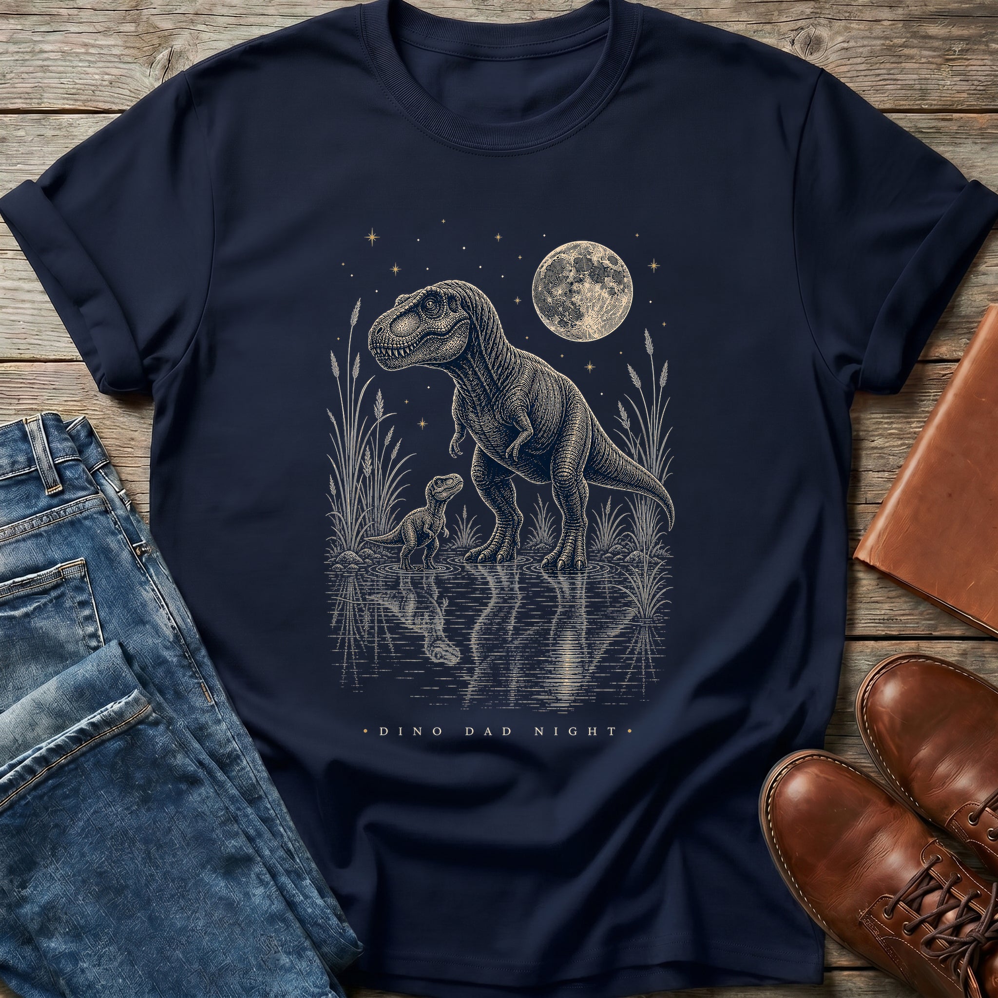 Dino Dad Night T-Shirt