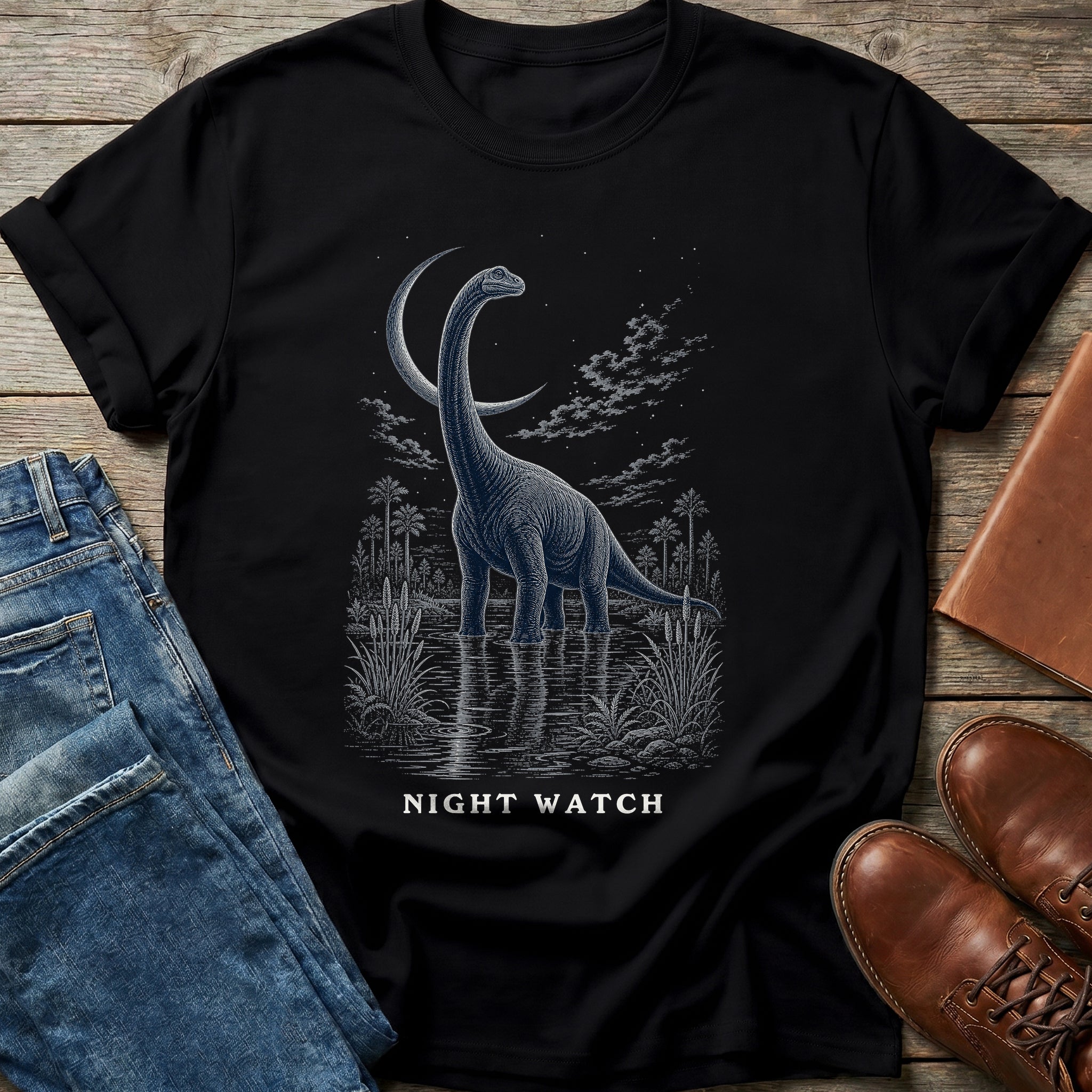 Night Watch Brontosaurus T Shirt
