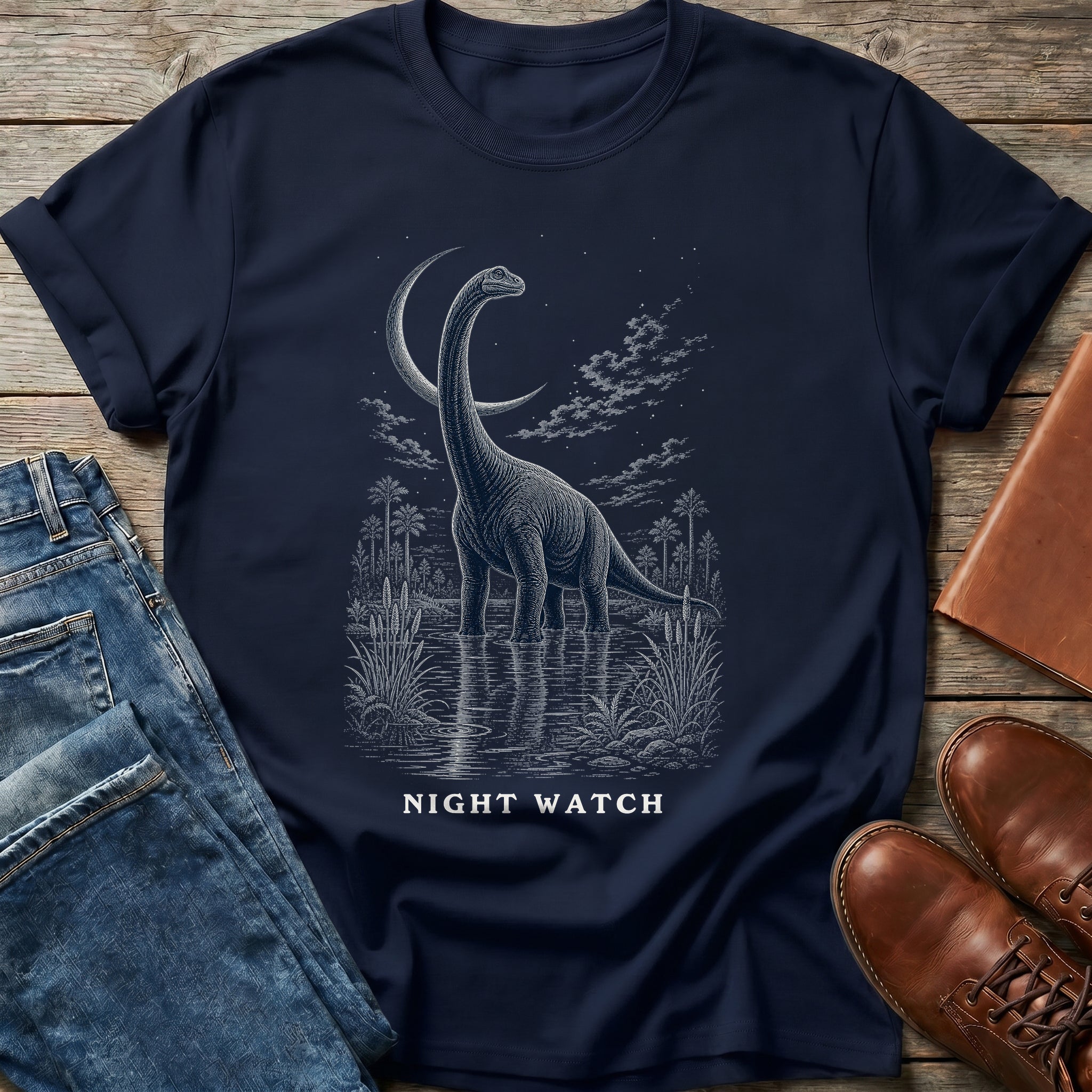Night Watch Brontosaurus T Shirt