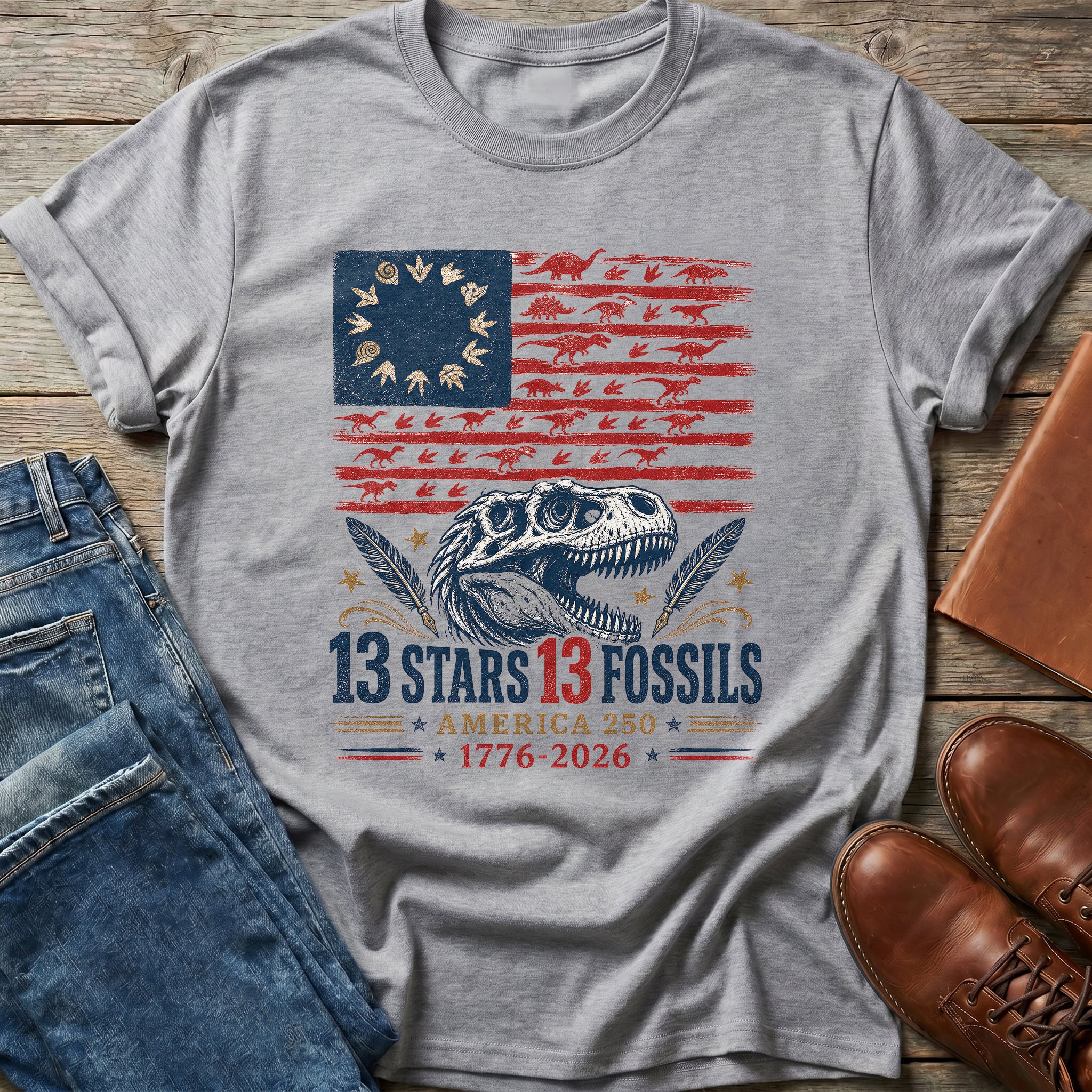 13 Stars 13 Fossils T Shirt