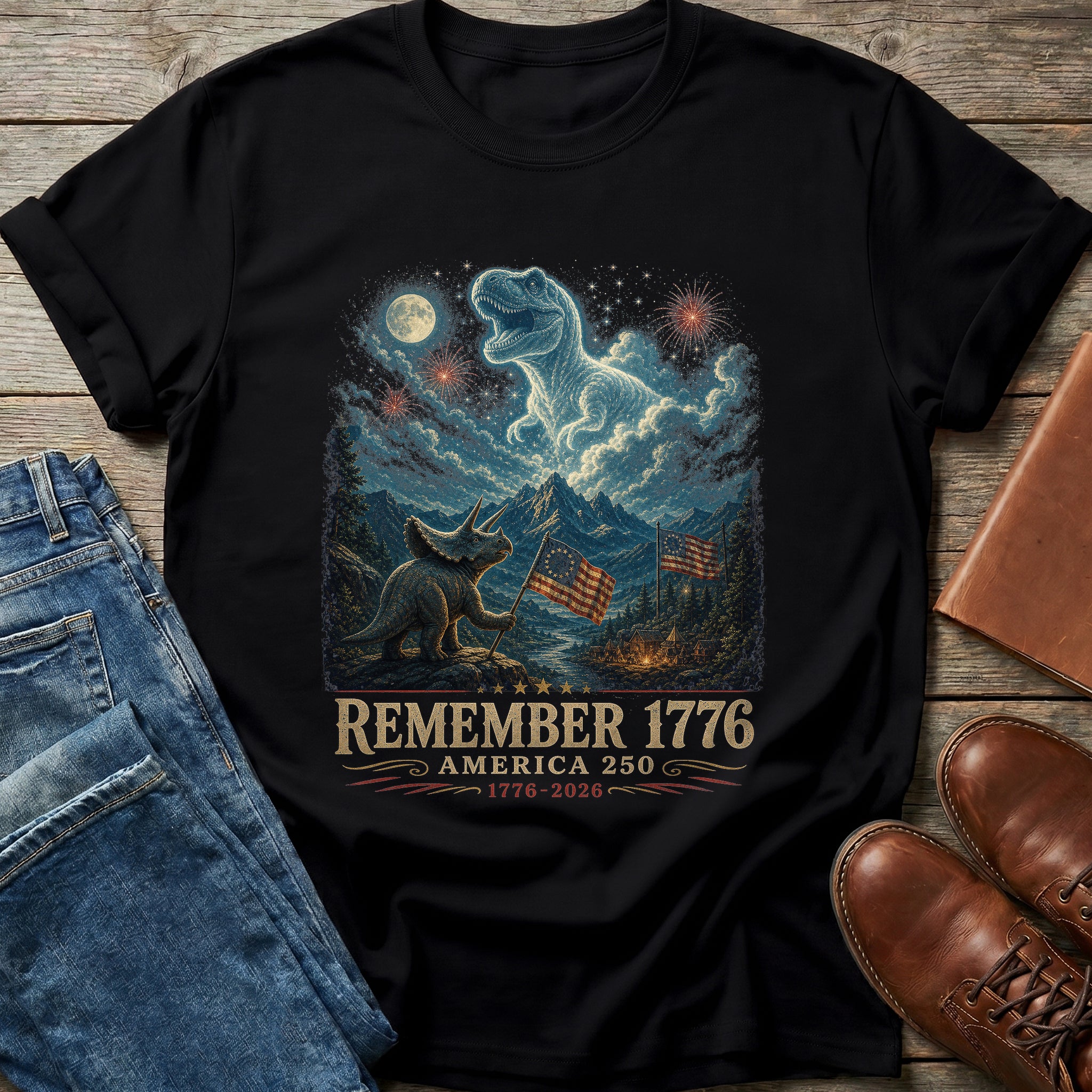 Remember 1776 Dino T Shirt