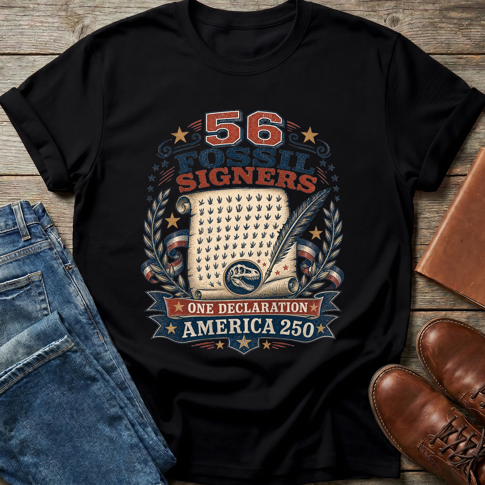 56 Fossil Signers America 250 T-Shirt