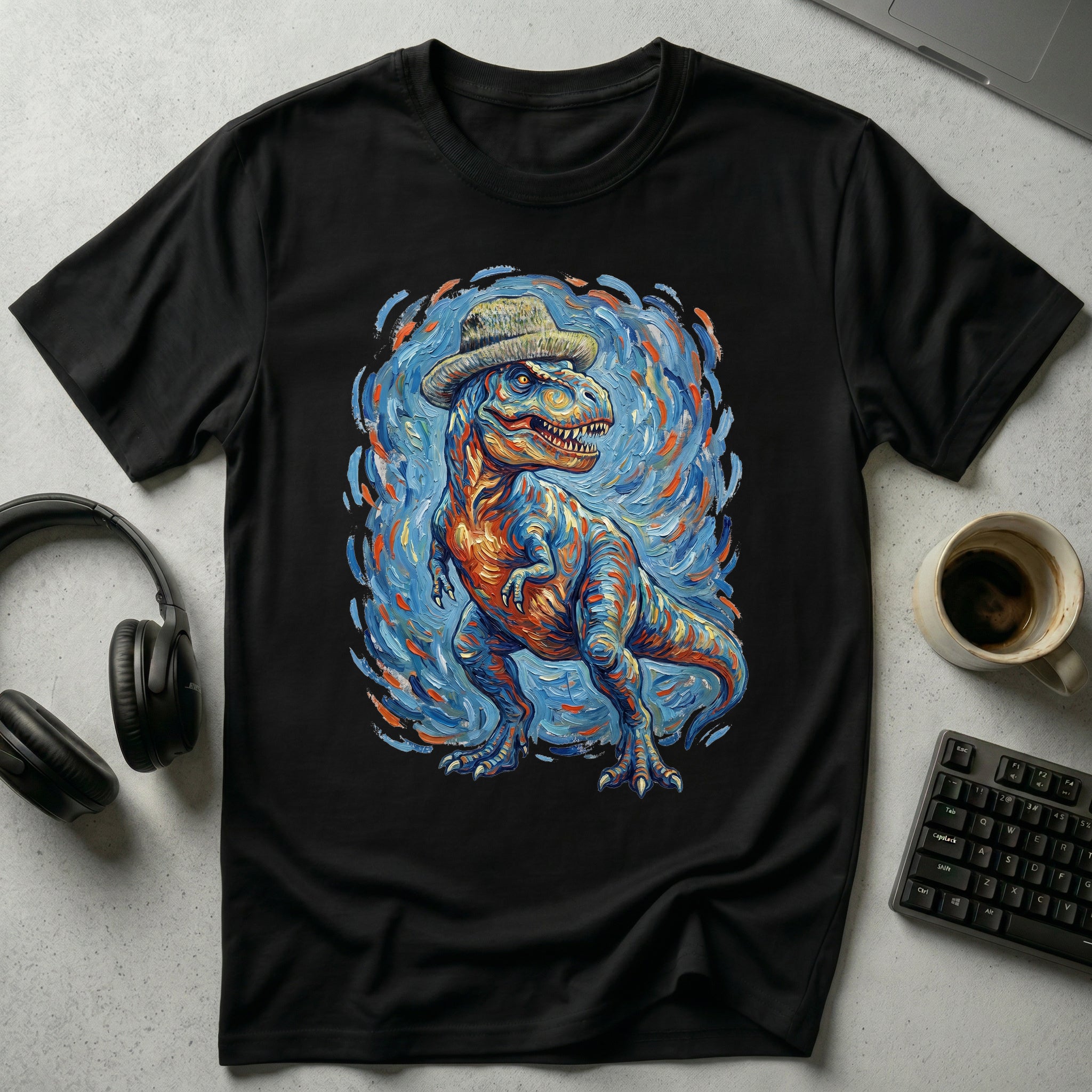 Starry Night T-Rex T Shirt