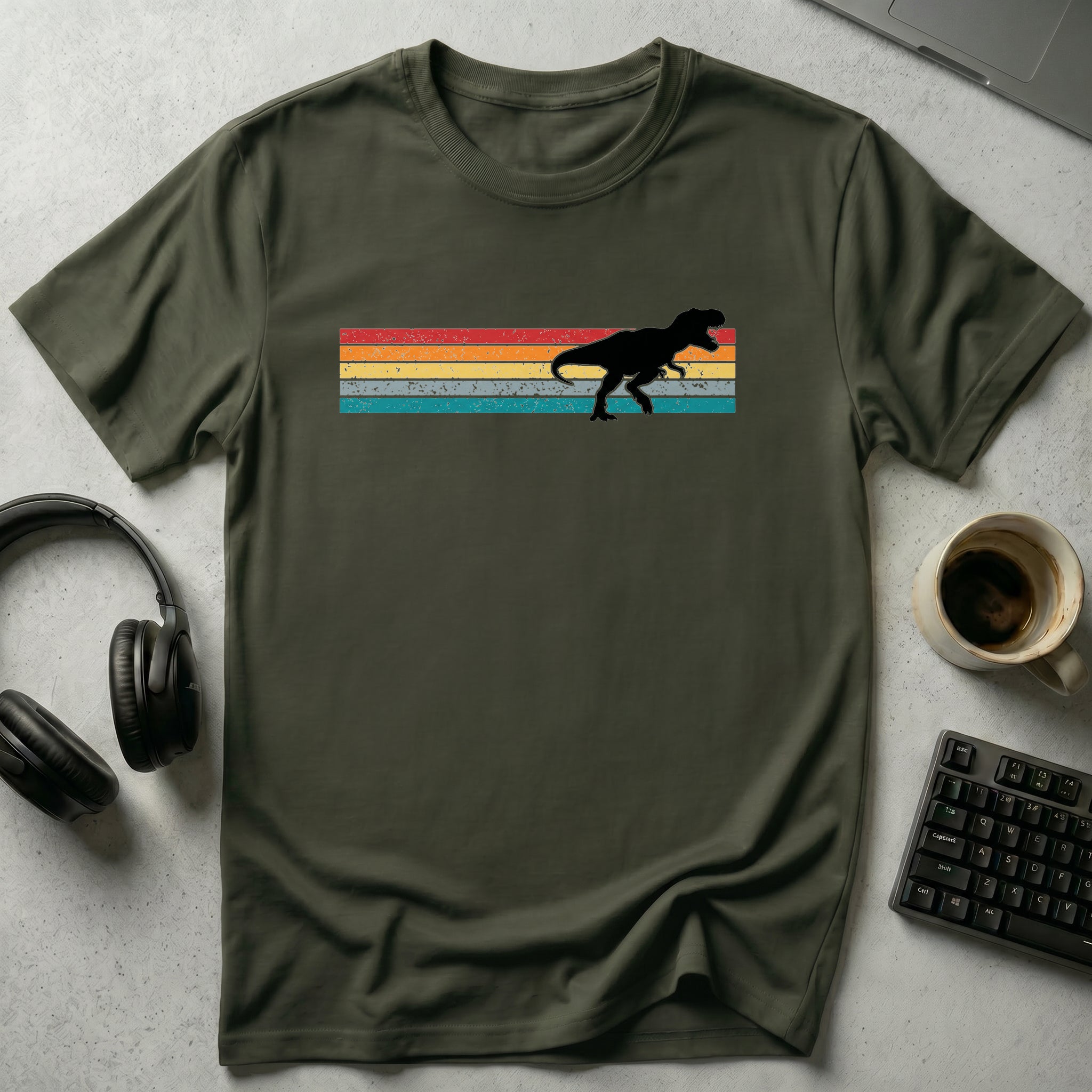Retro T-Rex Silhouette T Shirt