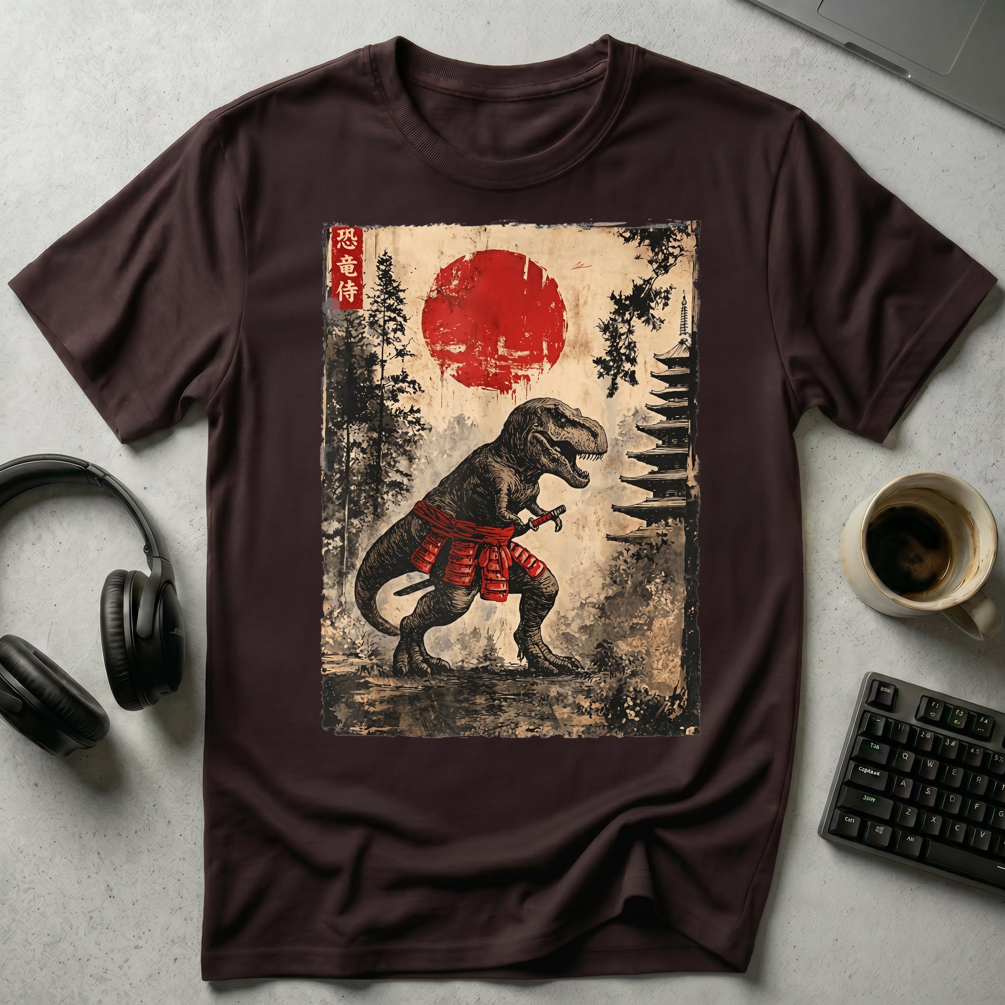 Samurai T-Rex Warrior T Shirt