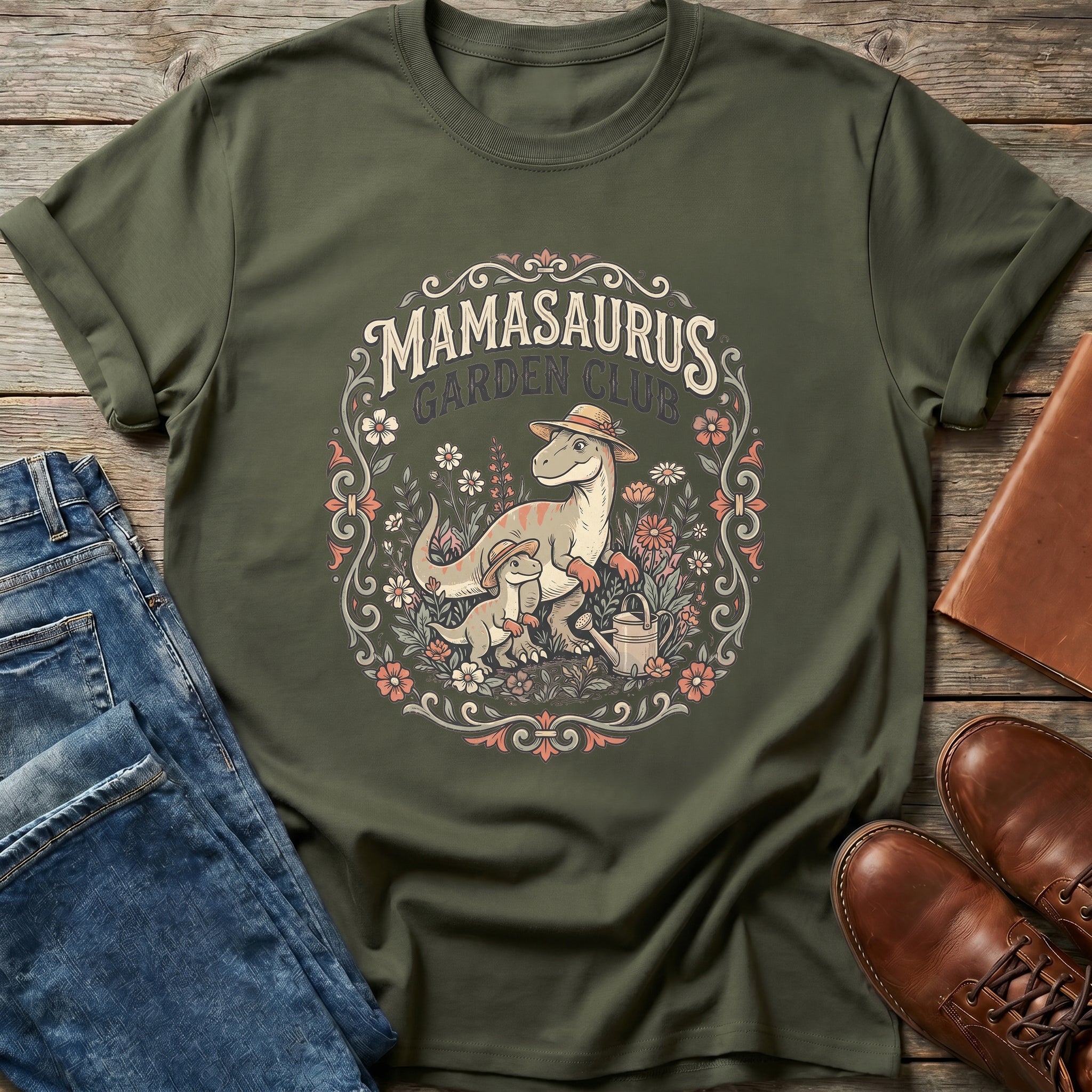 Mamasaurus Garden Club T Shirt