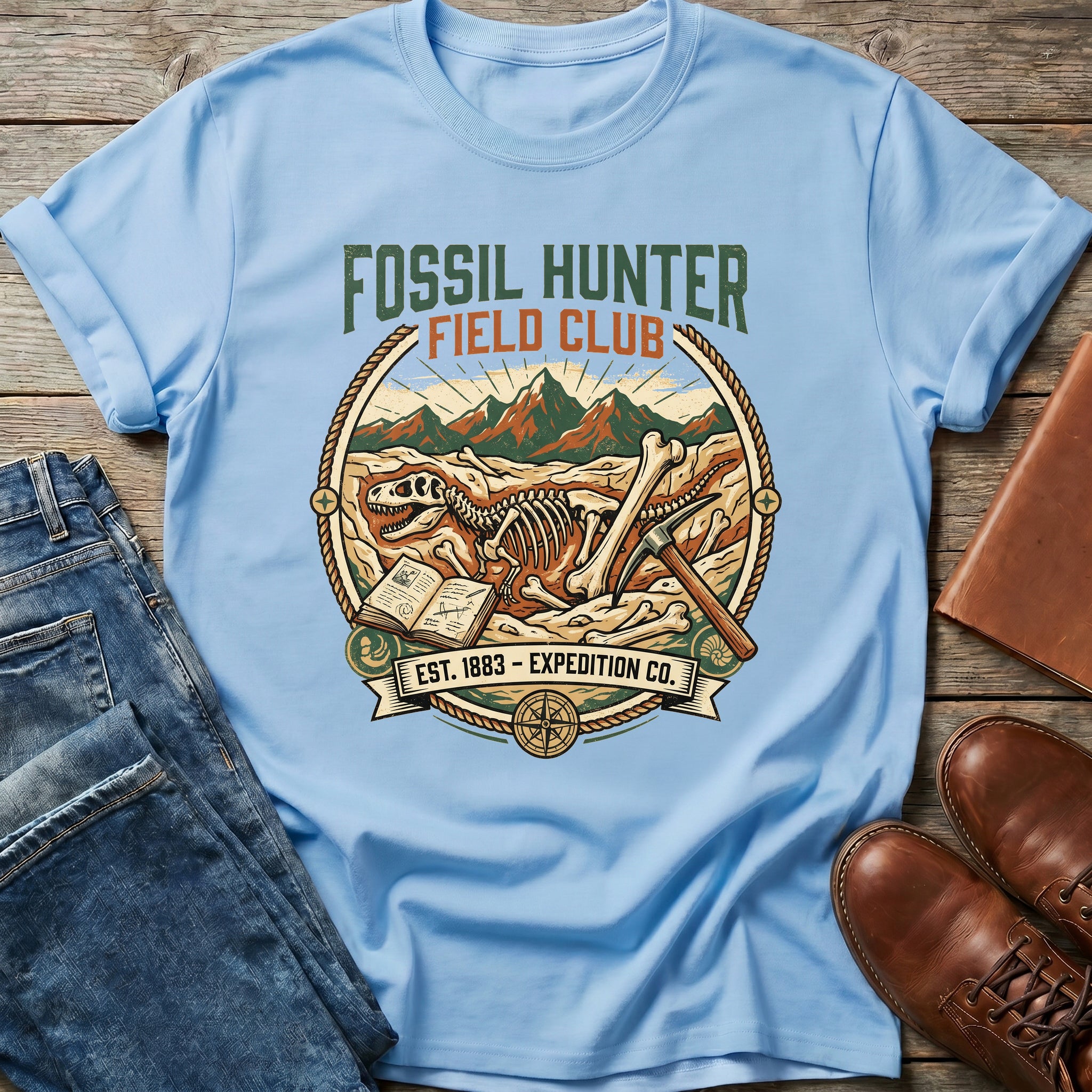 Fossil Hunter Field Club T Shirt