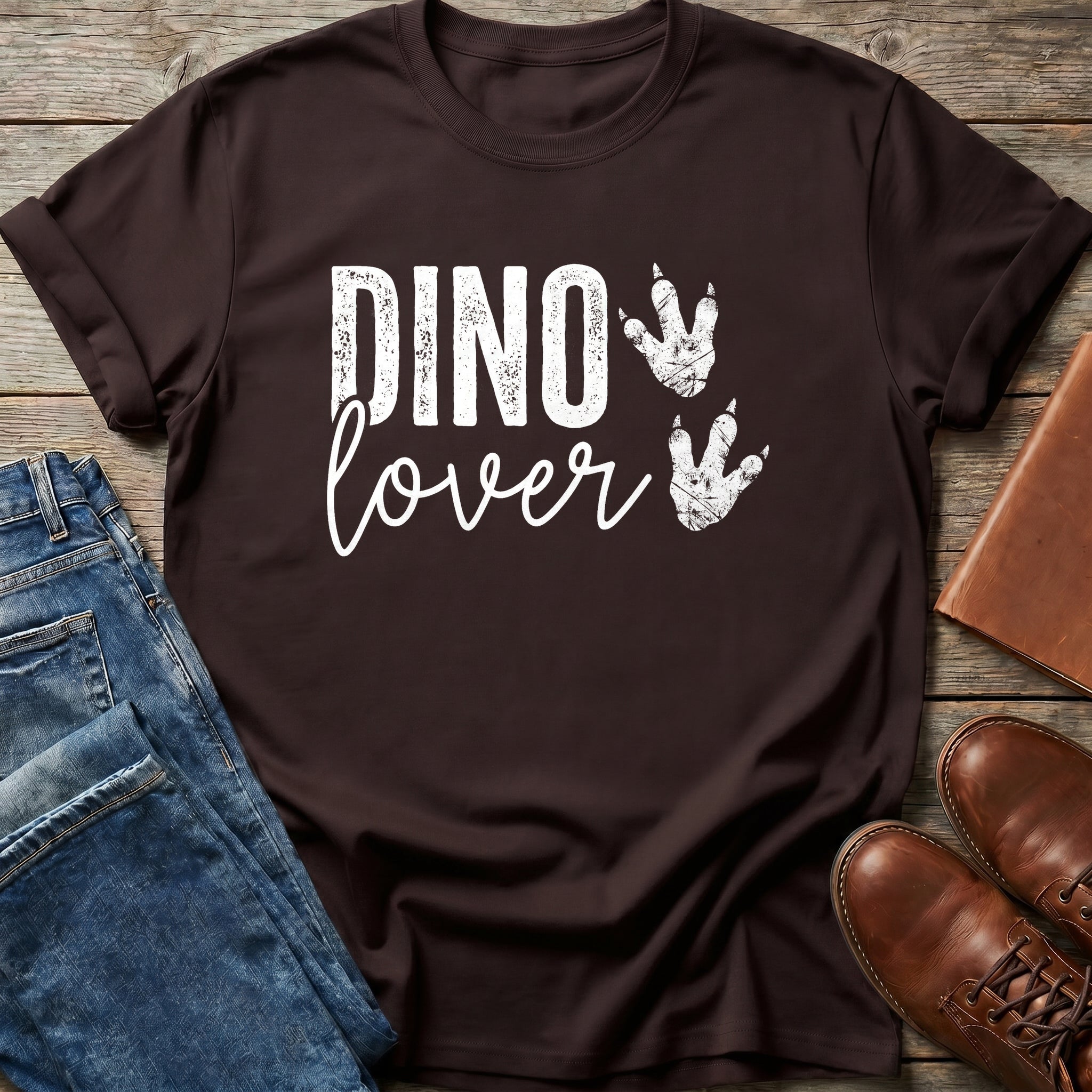 Dino Lover Footprint T Shirt