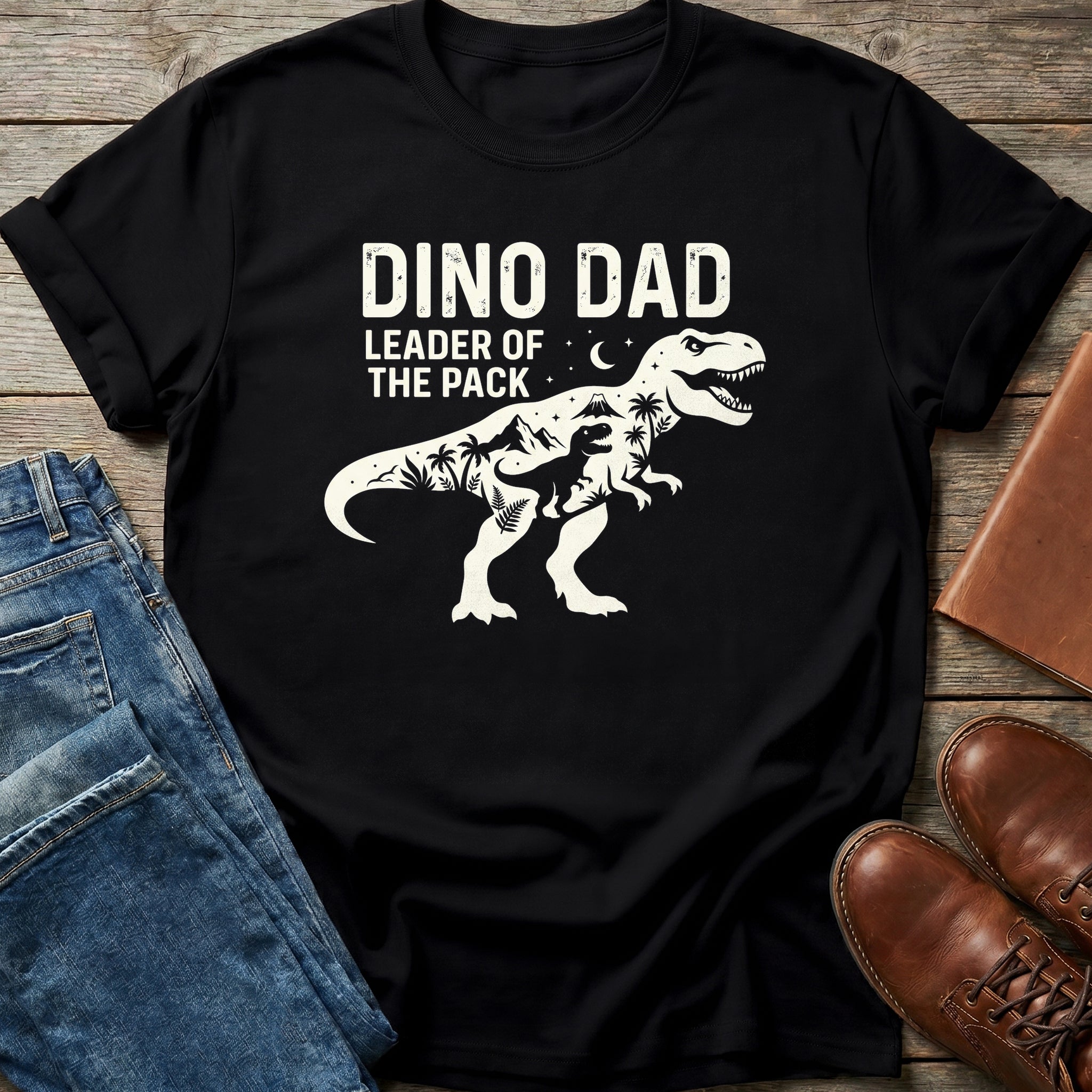 Dino Dad Leader Of The Pack T Shirt